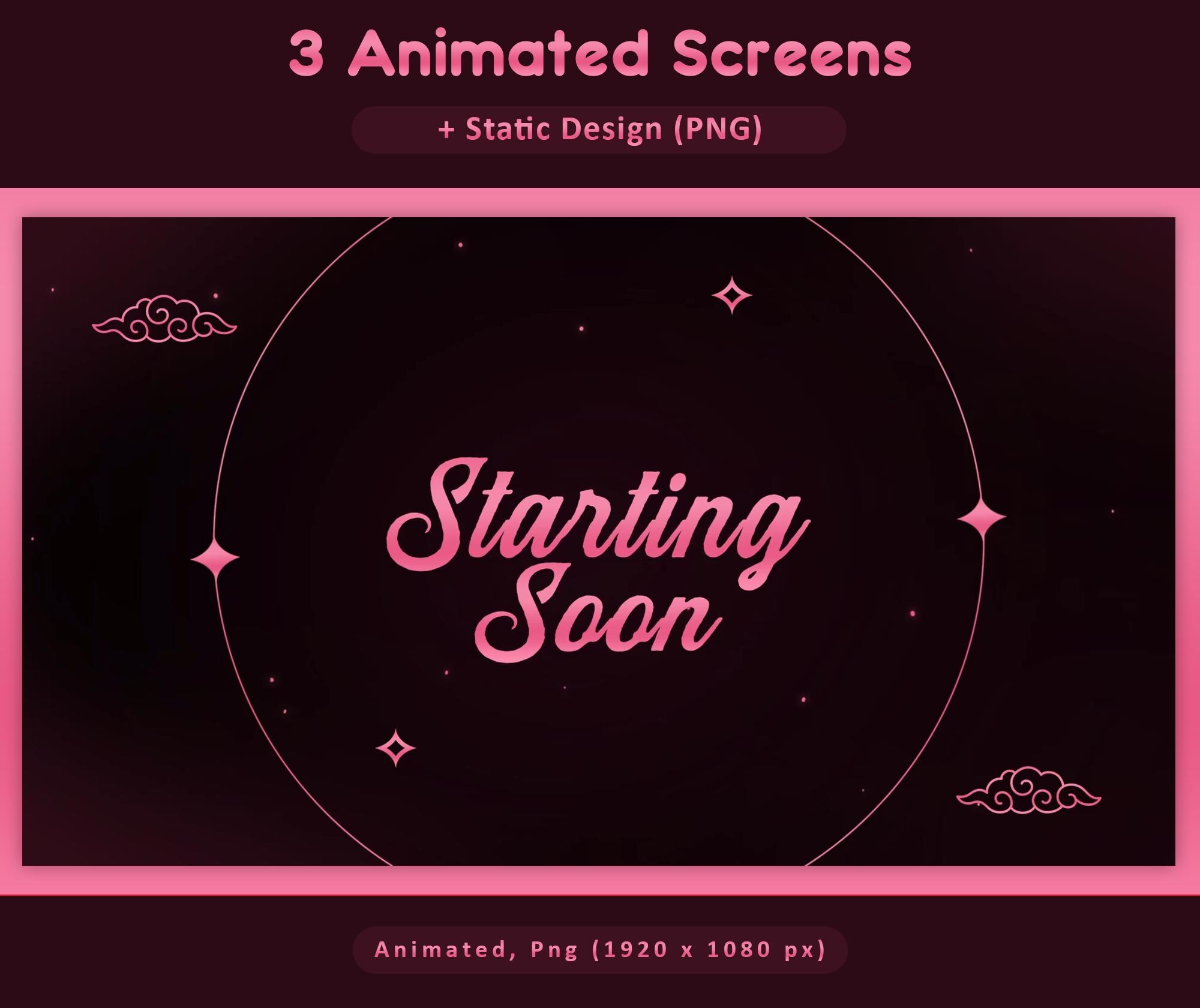 Star Pink Animated Stream Package — preview photo 10
