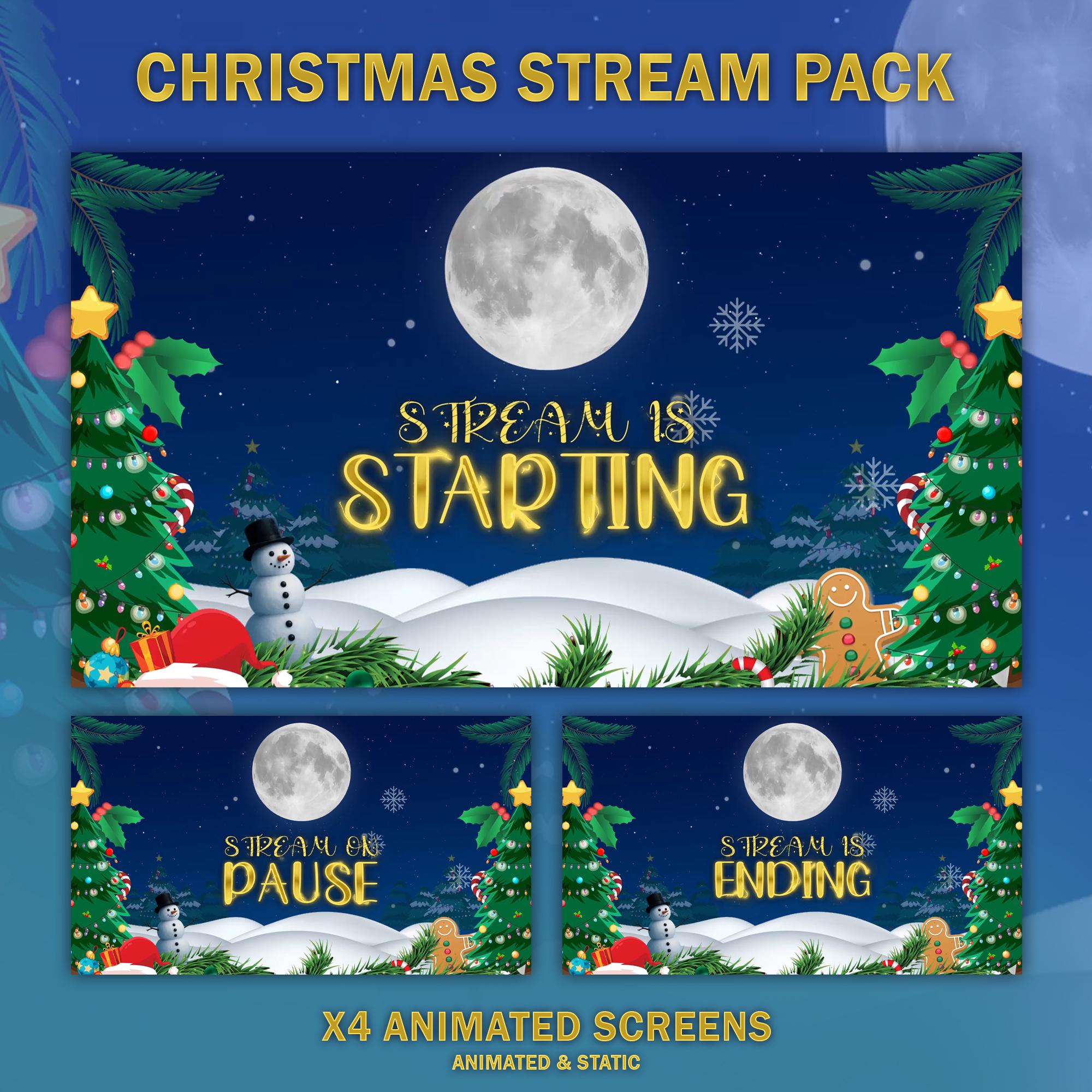 Christmas Animated Stream Package: For Twitch Overlay, YouTube, Kick, Facecam, Alerts, Christmas Overlays — preview photo 2