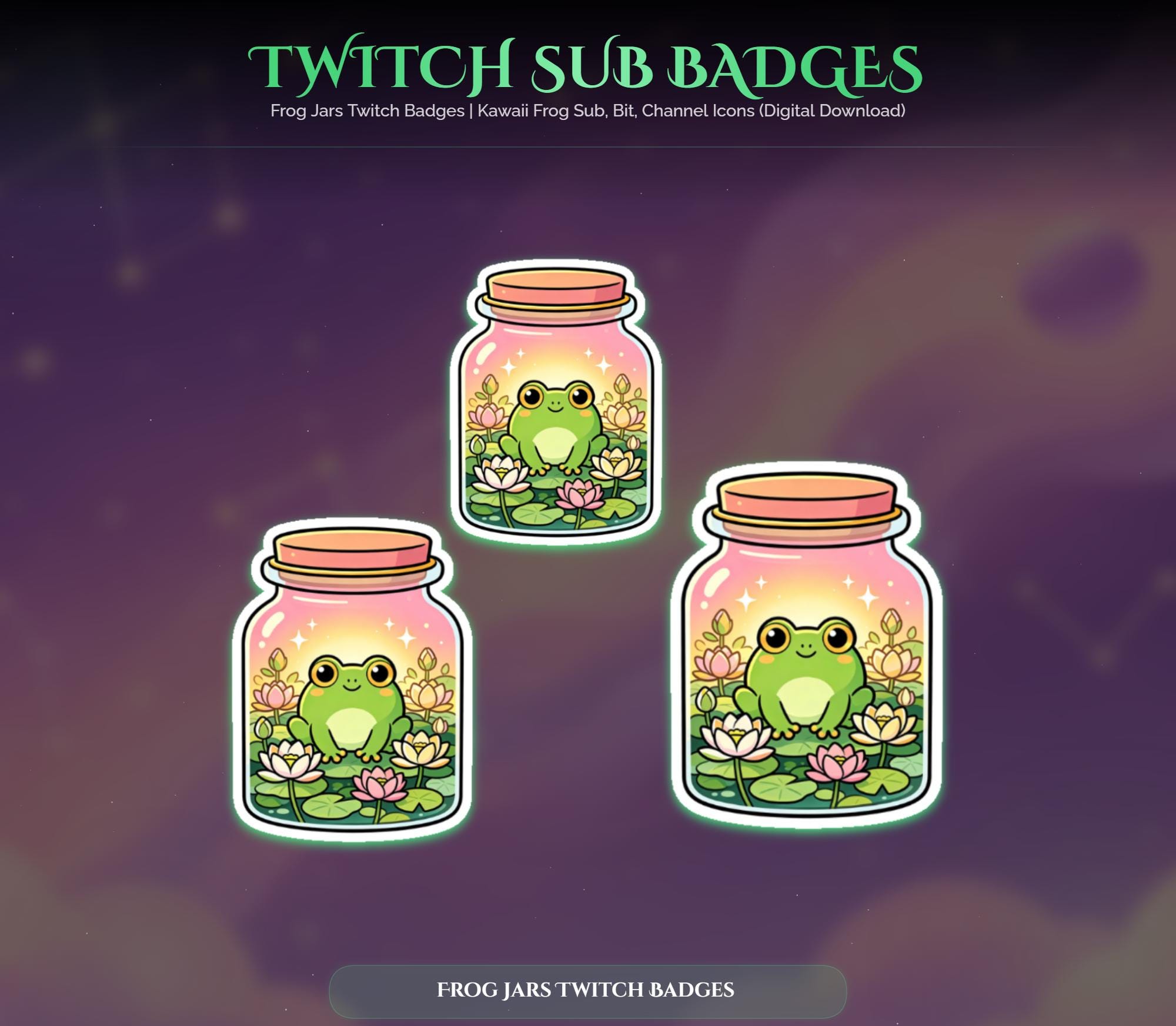 Cozy Frog Jars Twitch Sub Badges — preview photo 7