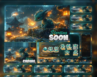 Dragon Magical Animated Stream Package | Twitch Overlay | YouTube | Kick | Japan Dragon Overlays