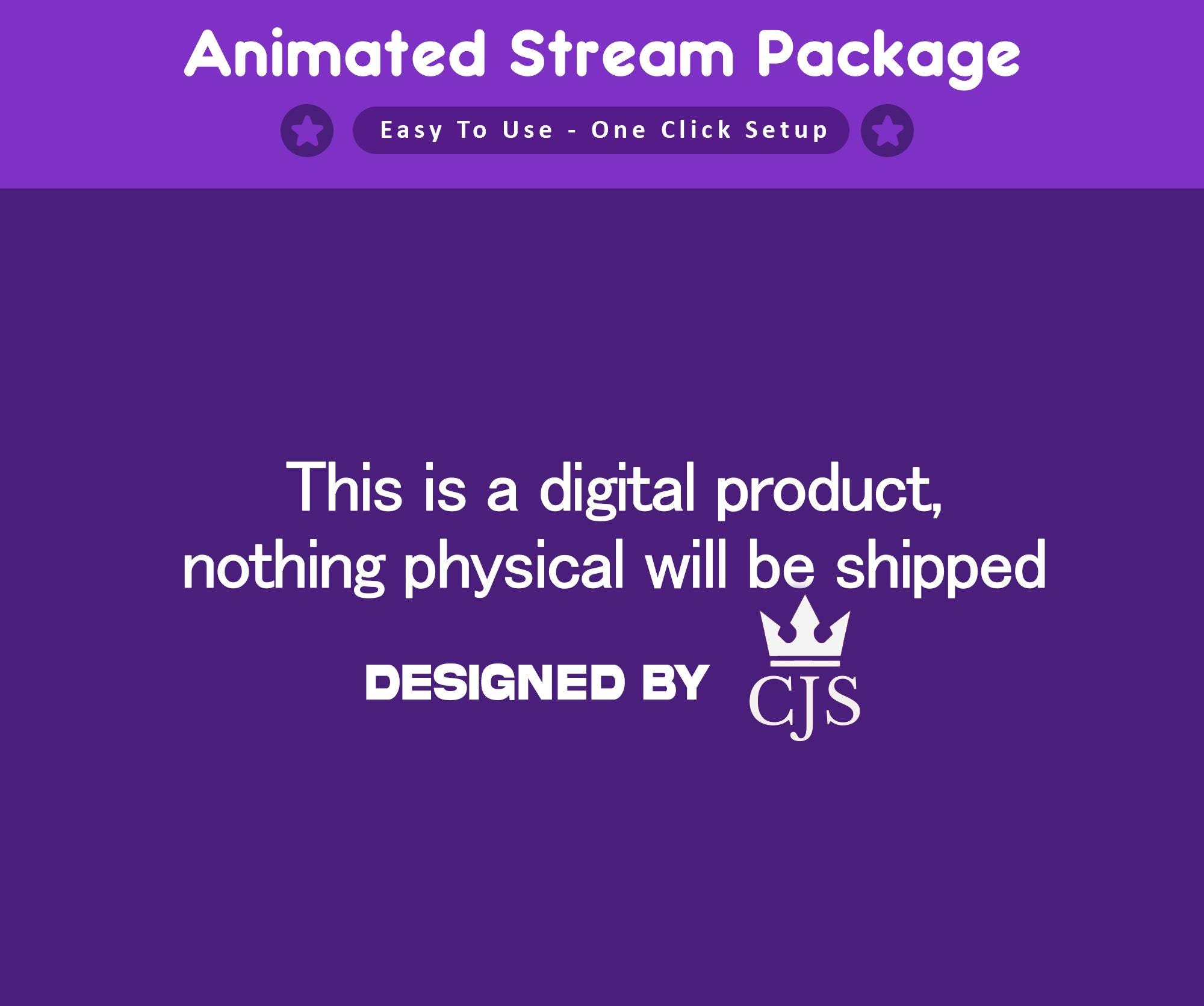 Purple Moon Sakura Animated Stream Package: Twitch Overlay, YouTube, Kick — preview photo 9