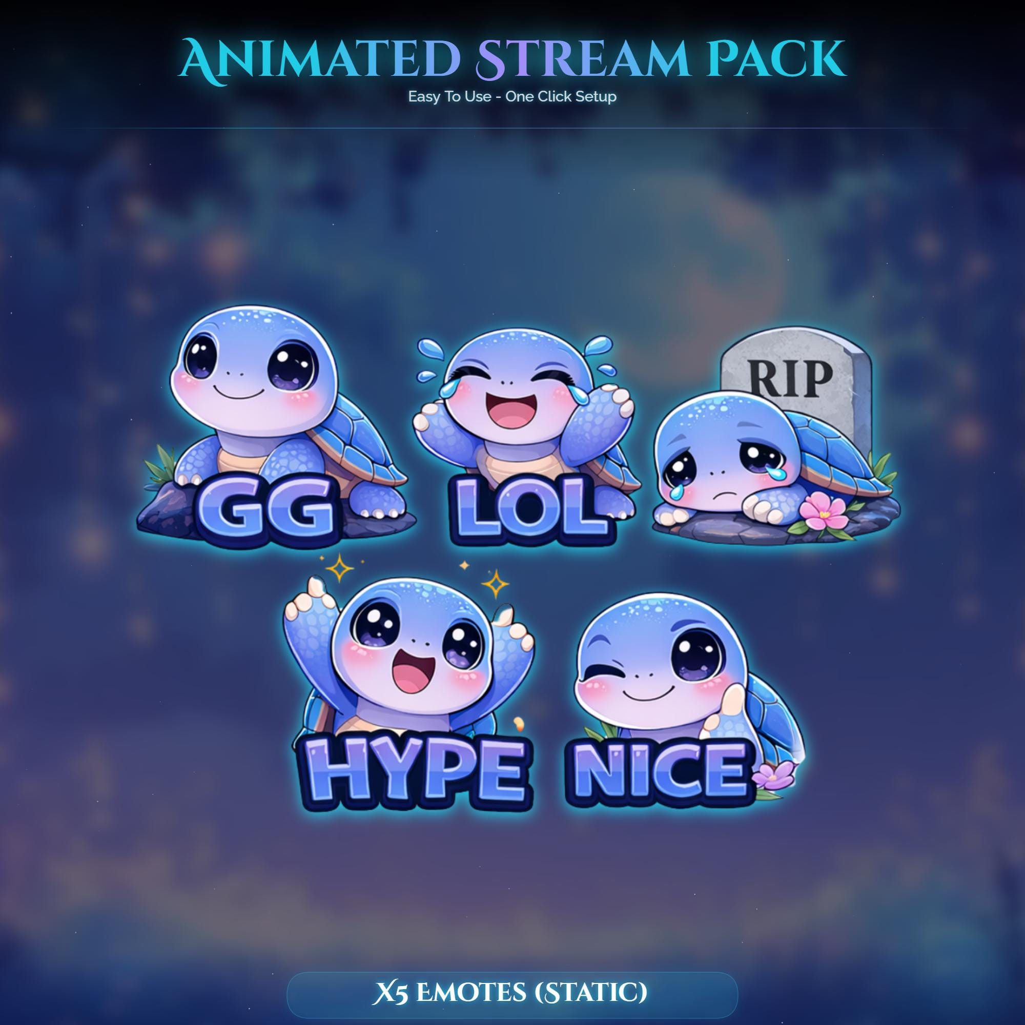 Turtle Forest Magic Animated Stream Package — preview photo 8