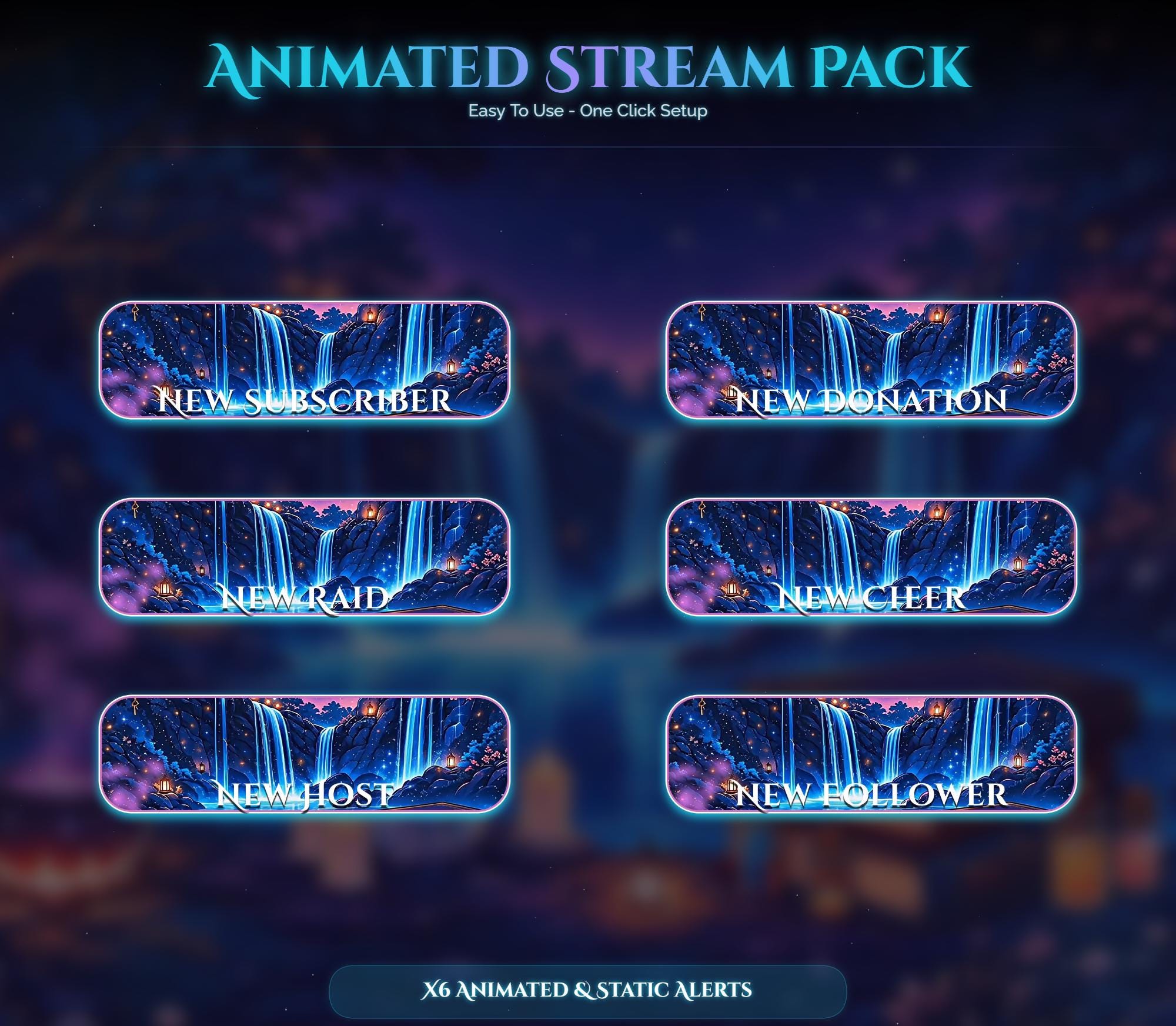 Animated Stream Pack: Spooky Raven Otter Forest Magic Overlays (Digital Download) — preview photo 8