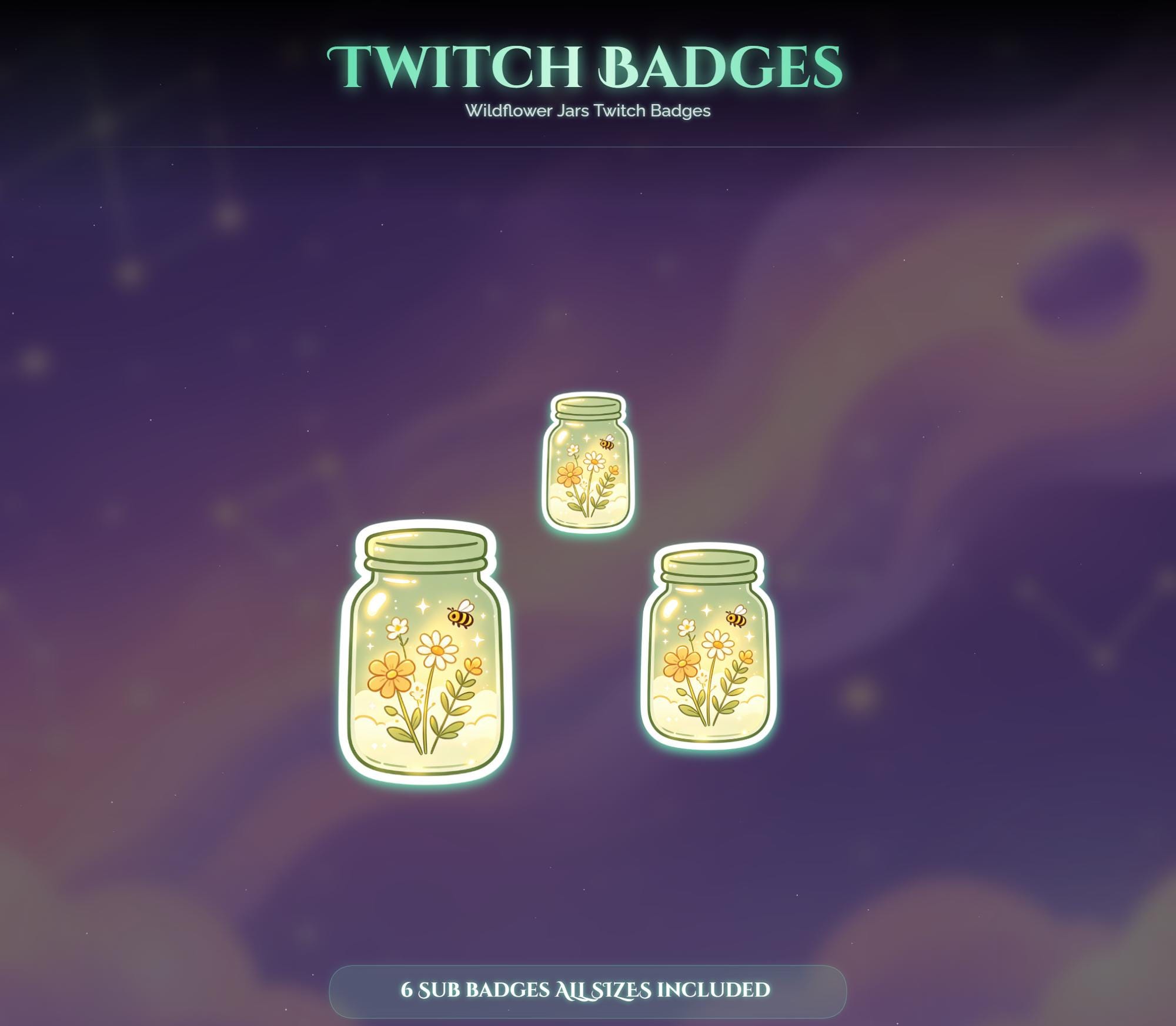 Wildflower Jars Twitch Badges — preview photo 9