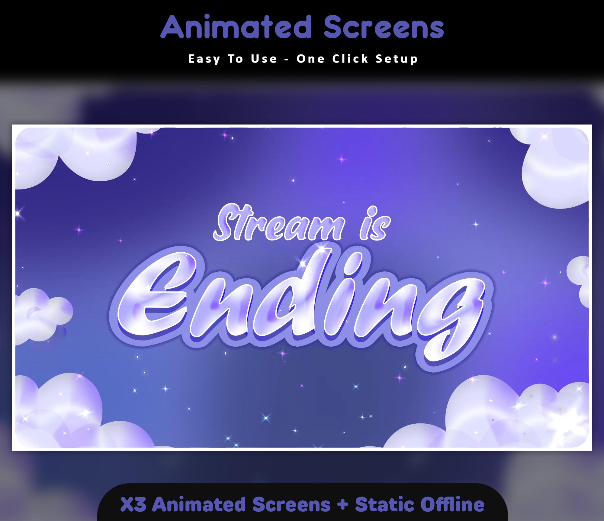 Purple Clouds Twitch Screens — preview photo 5