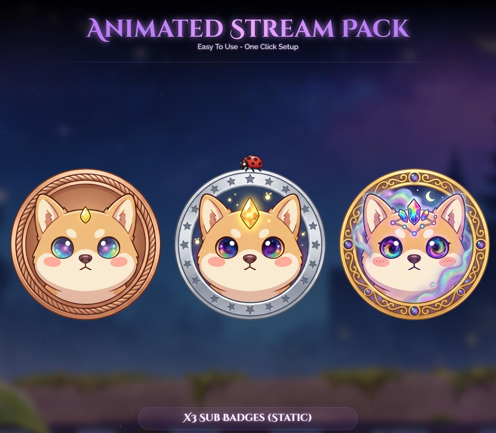 Shiba Dog Animated Stream Overlay Package — preview photo 8