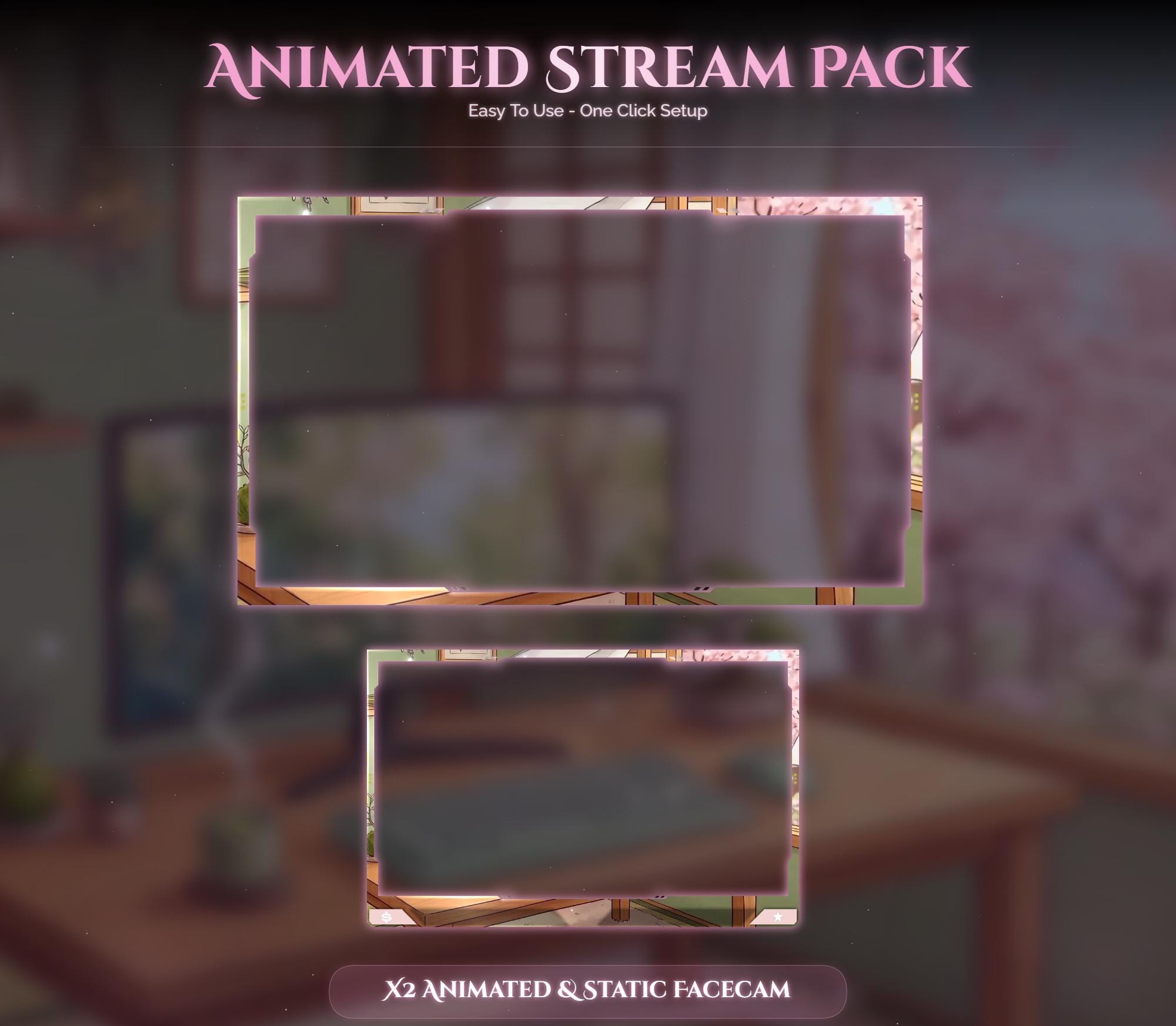 Sakura Setup Bunny Animated Stream Package — preview photo 4