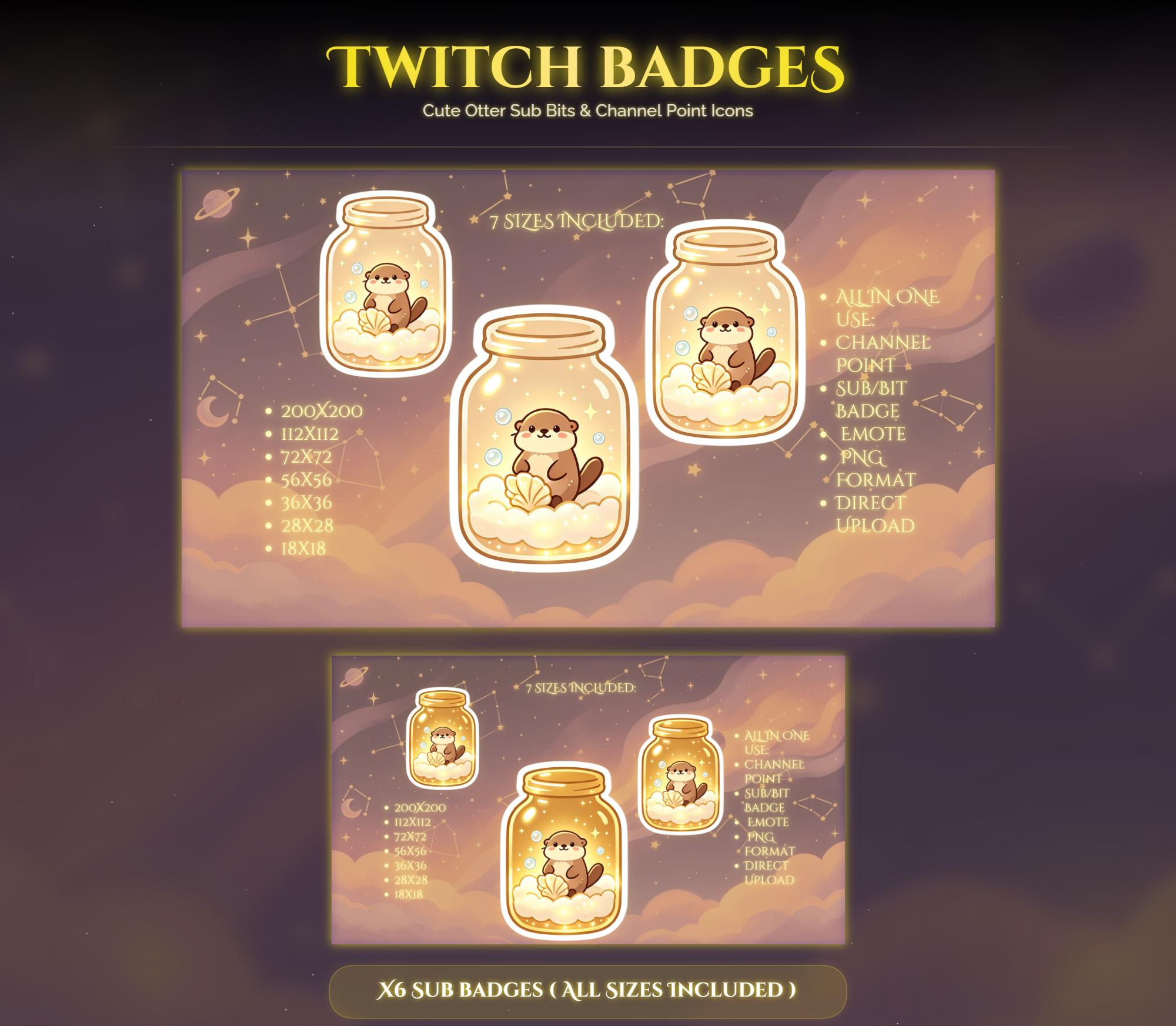 Otter Twitch Sub Badges — preview photo 3