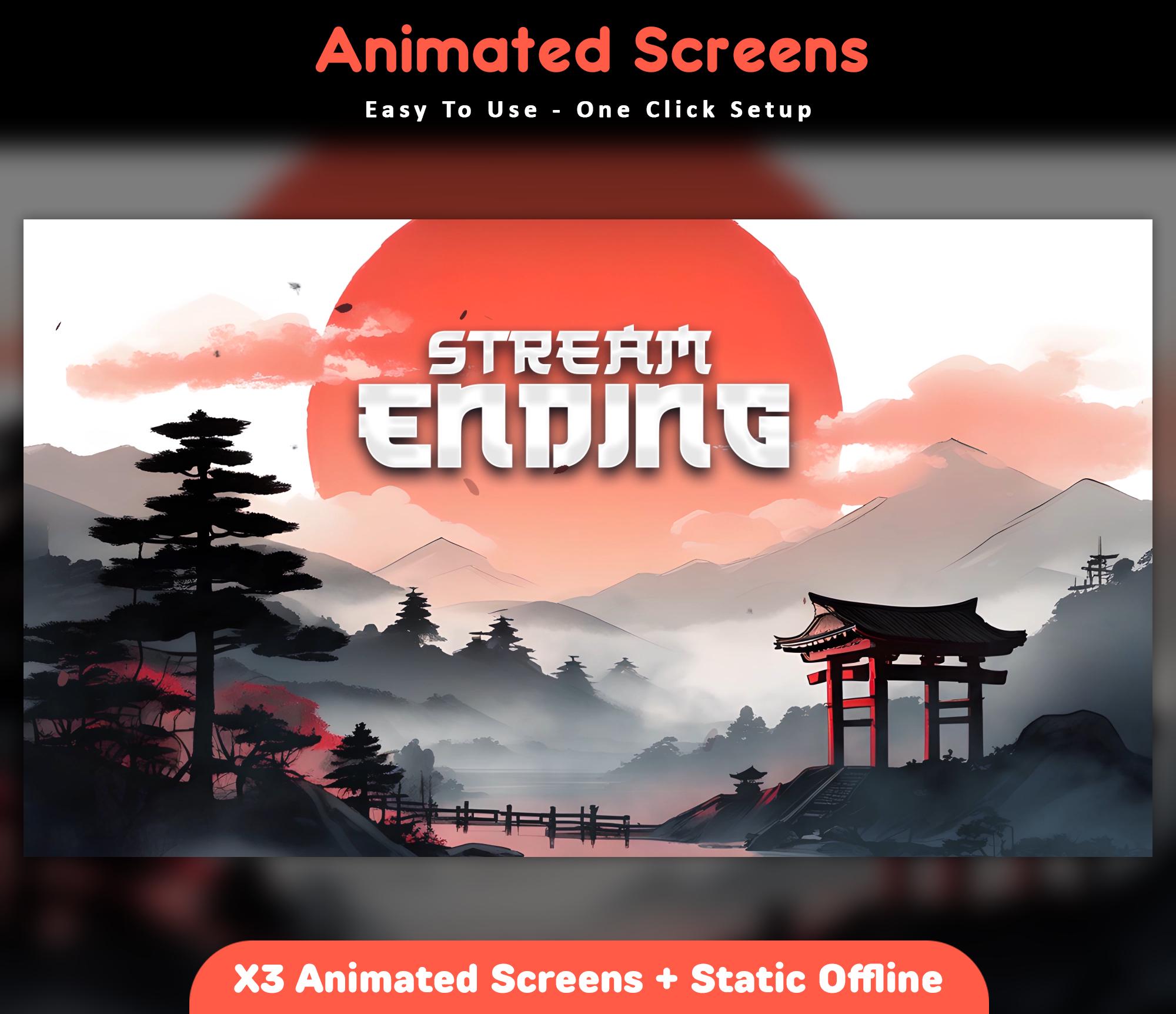 Moonlit Samurai Animated Twitch Screens — preview photo 5
