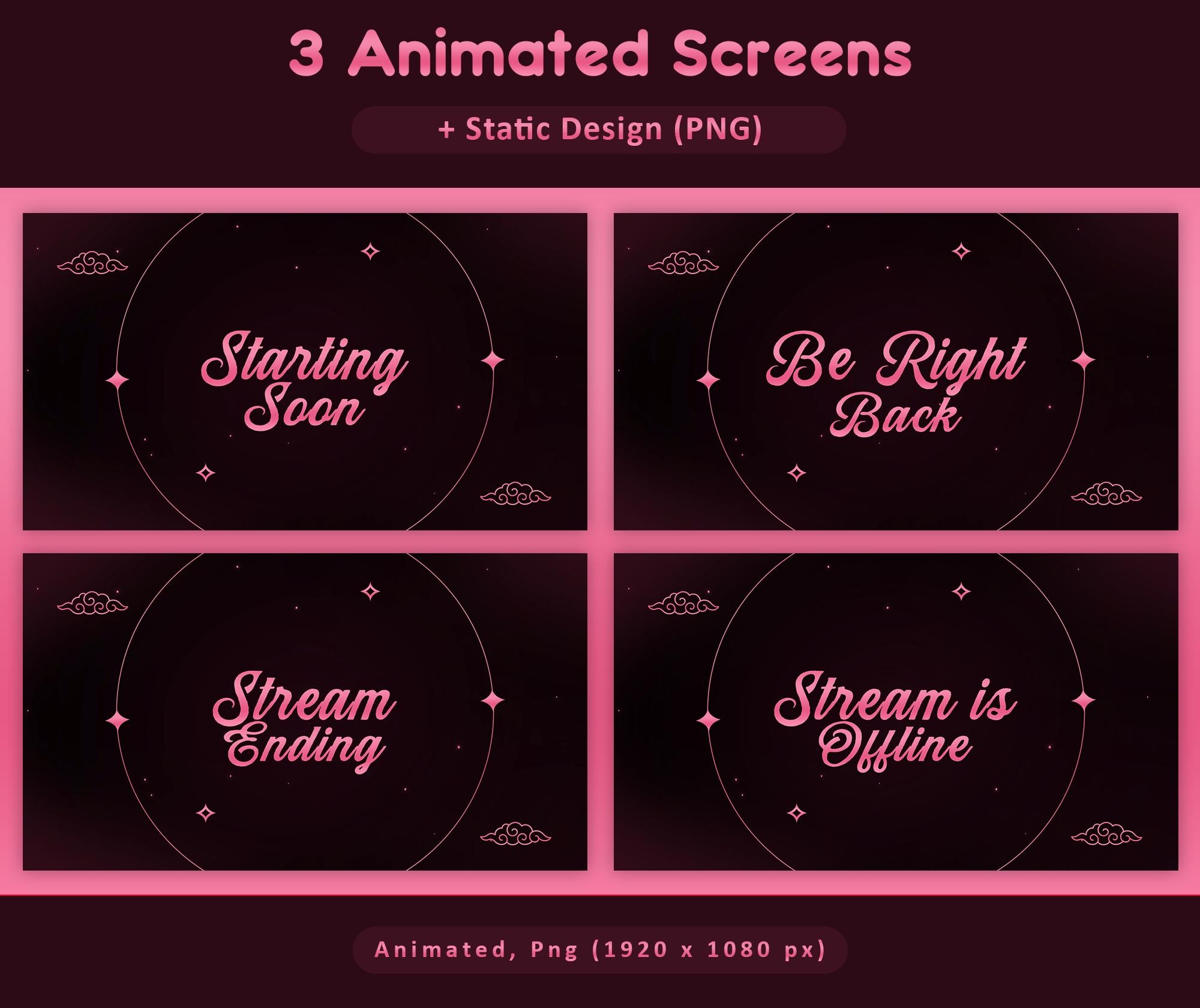 Star Pink Animated Stream Package — preview photo 2