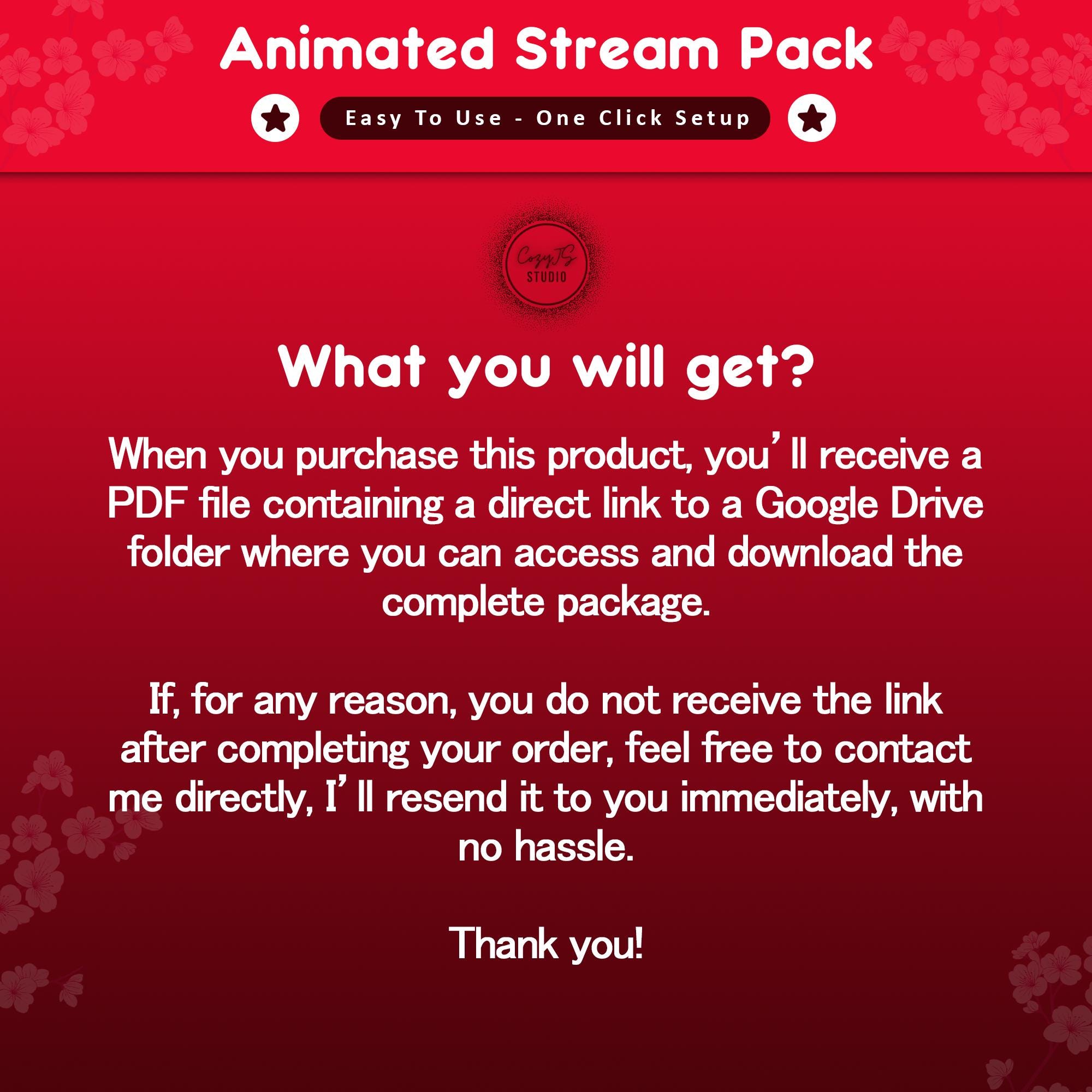 Cherry Blossom Animated TikTok Stream Overlay Package, TikTok Overlays (Digital Download) — preview photo 9