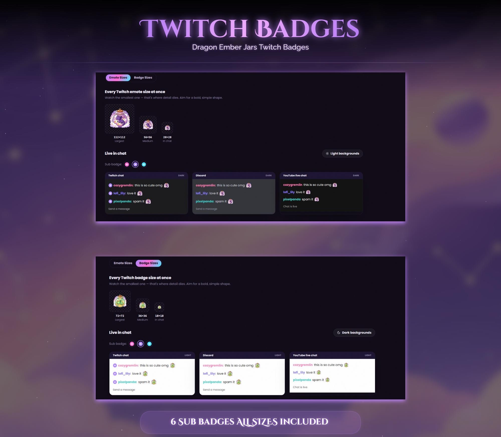 Dragon Ember Jars Twitch Badges — preview photo 4