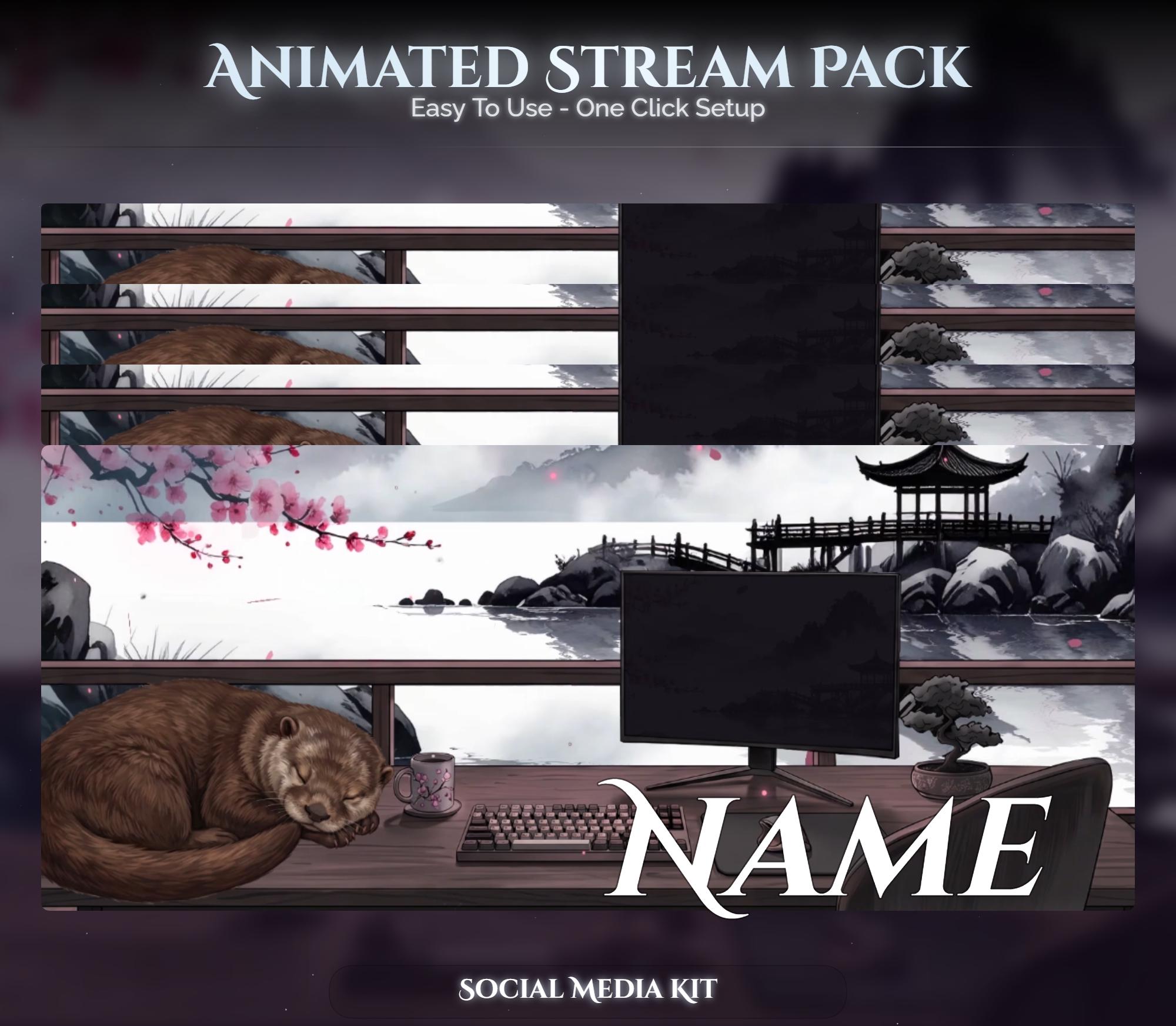 Otter Overlay Animated Stream Package: Twitch, YouTube, Kick — preview photo 10