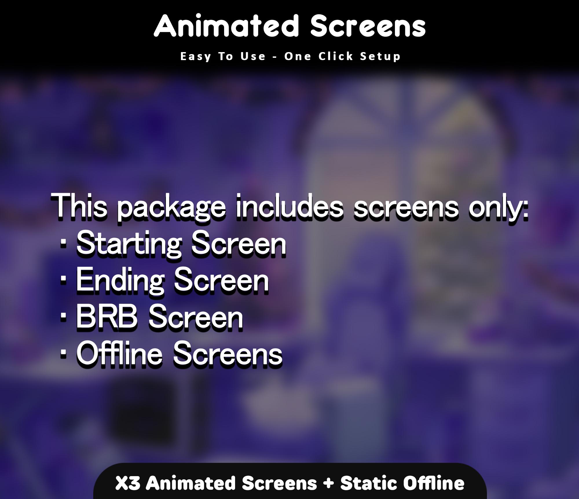 Purple Cozy Cat Twitch Screens — preview photo 6