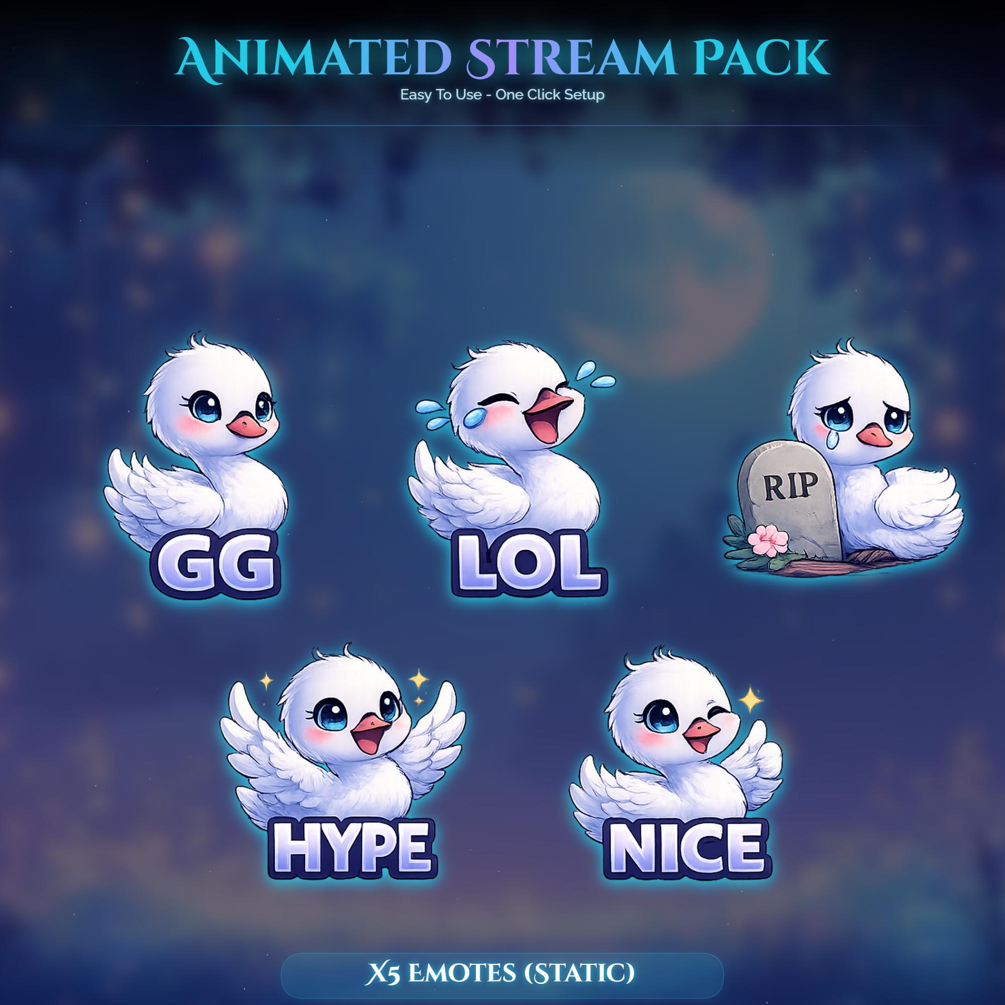 Swan Forest Magic Animated Stream Package — preview photo 8