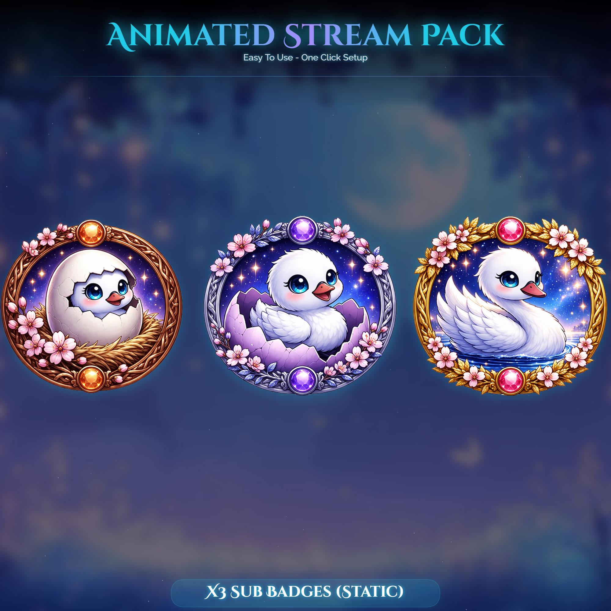 Swan Forest Magic Animated Stream Package — preview photo 10