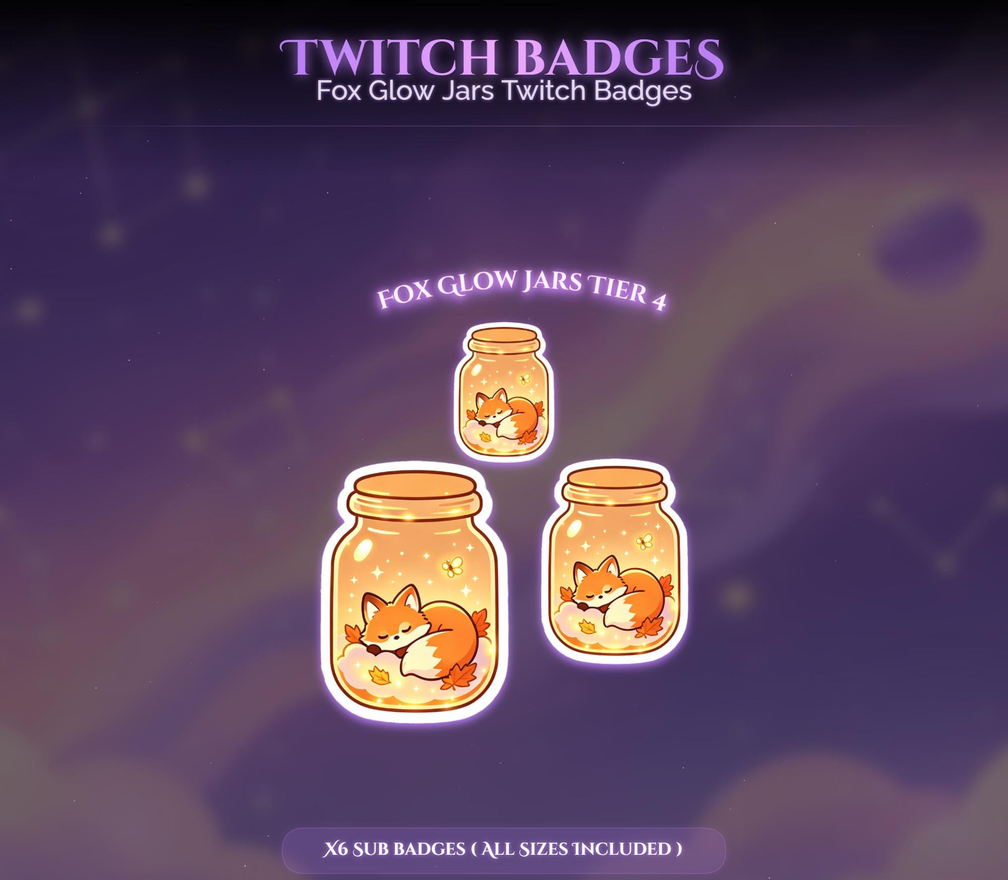 Fox Glow Jars Twitch Badges — preview photo 7