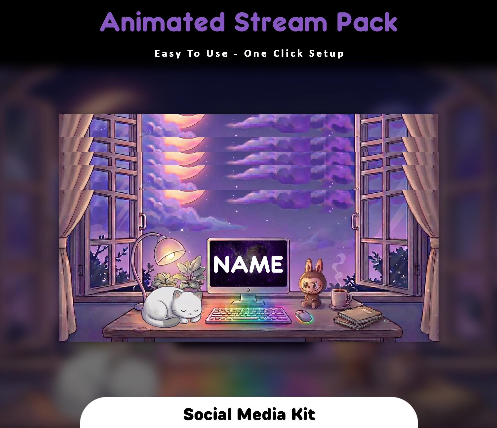 Animated Twitch Overlay Pack — preview photo 8