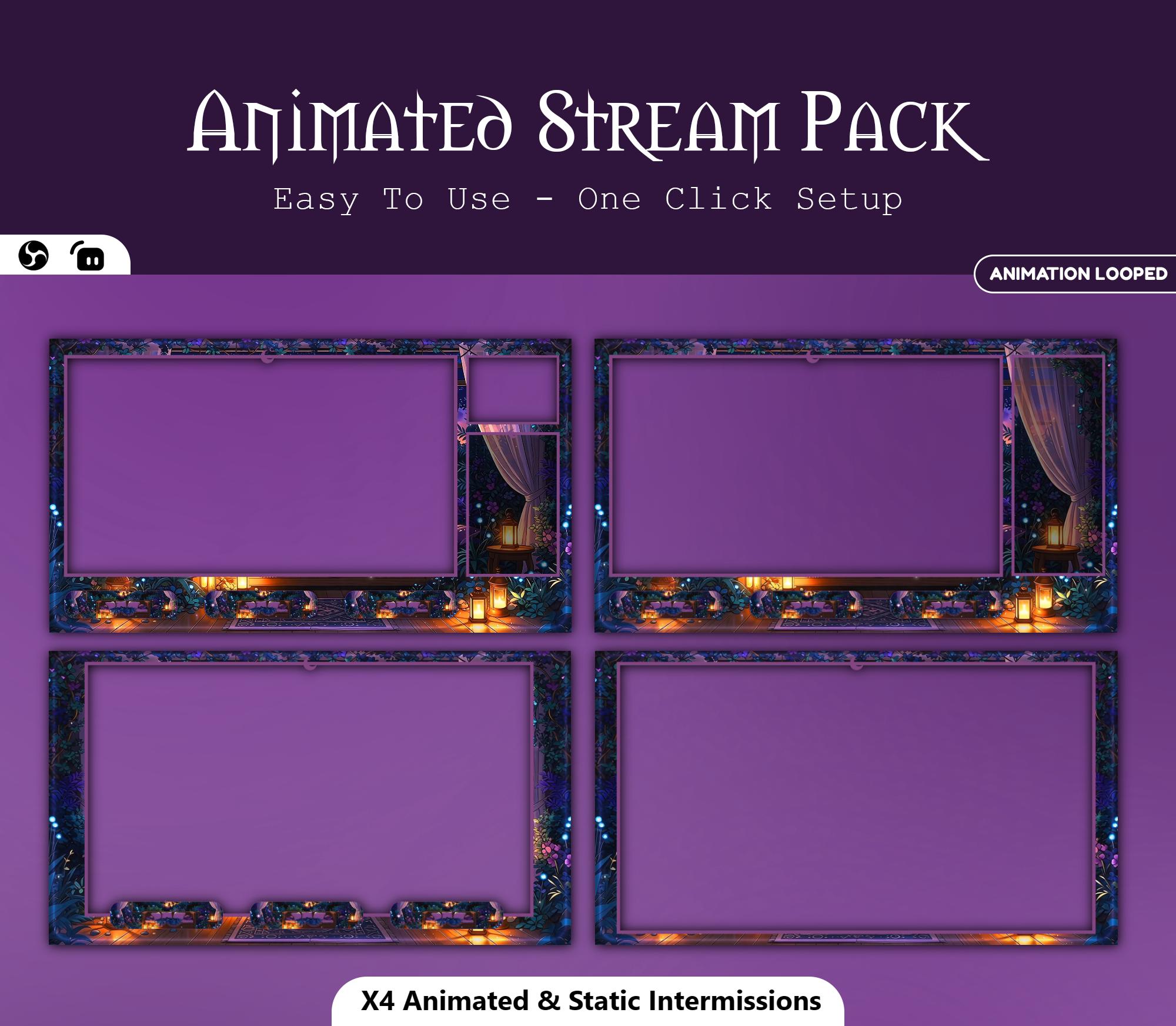 Cozy Midnight Garden Animated Overlay — preview photo 3