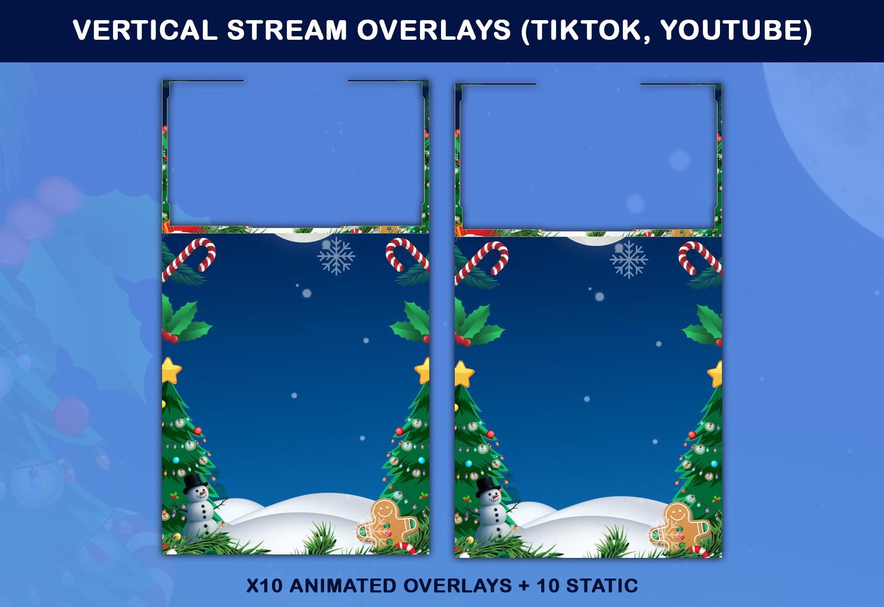 Christmas Animated TikTok Stream Overlay Package (Digital Download) — preview photo 7