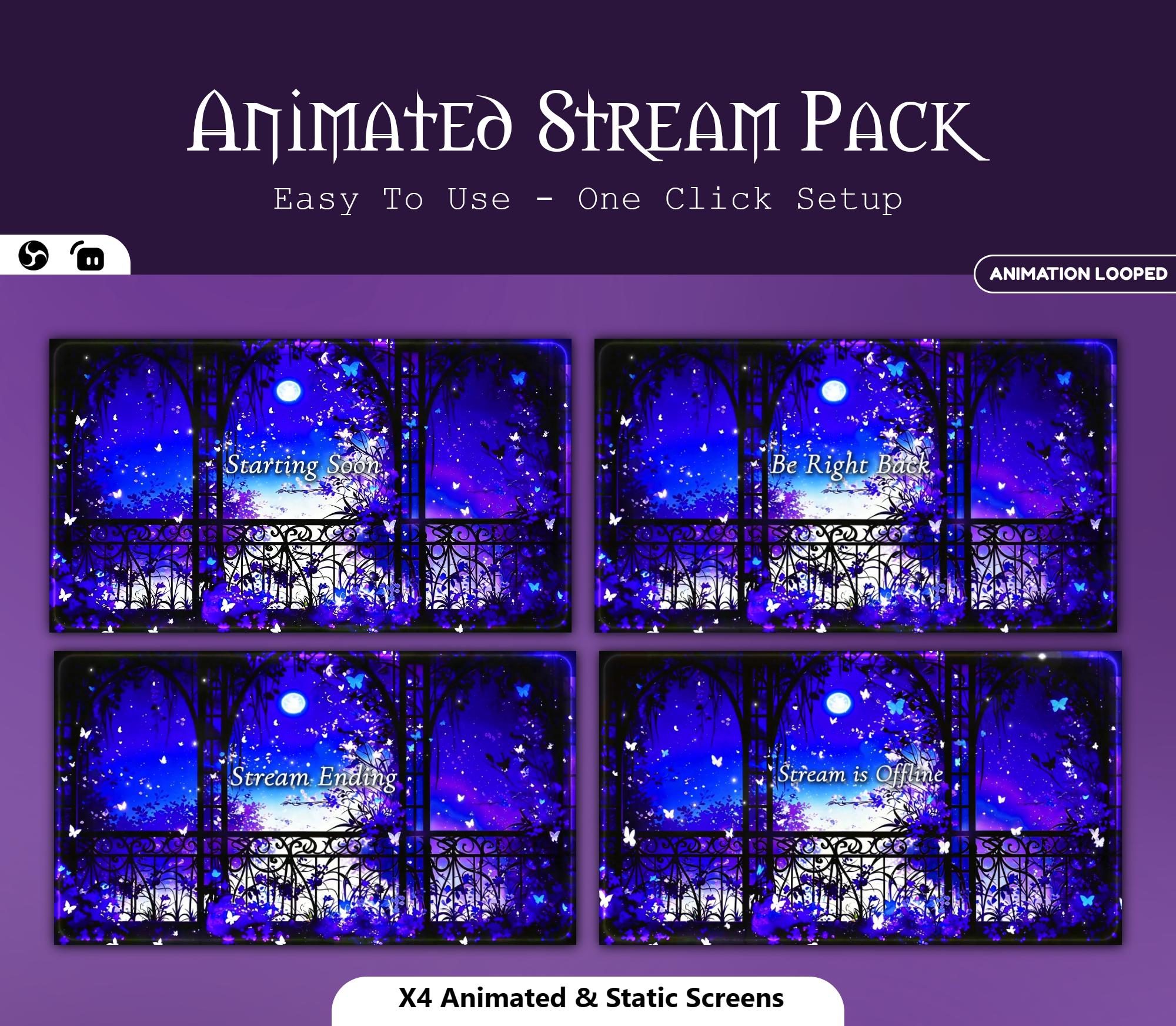 Magical Moonlight Balcony Animated Overlay — preview photo 2