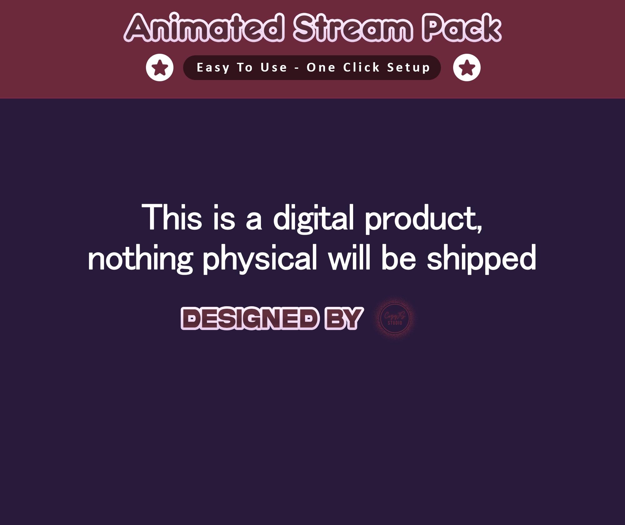 Midnight Cozy Cat Orange Animated Stream Package: Twitch Overlay, YouTube, Kick, Cats Overlays — preview photo 9