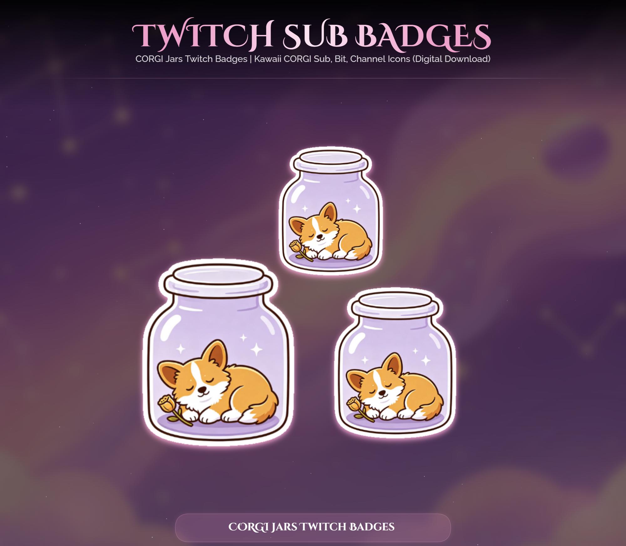 Corgi Jars Twitch Badges — preview photo 3