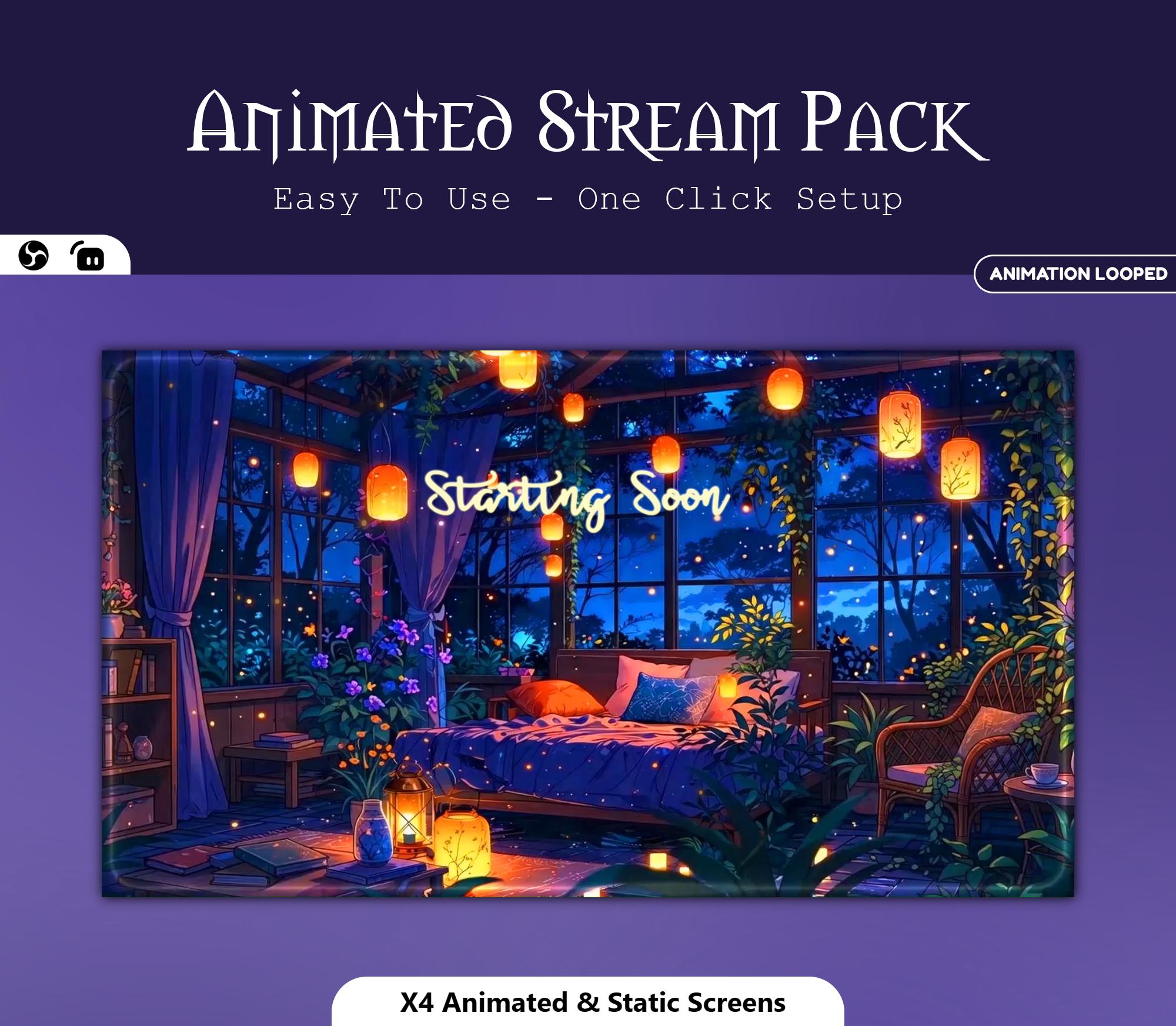 Magical Night Garden Room Animated Overlay — preview photo 10