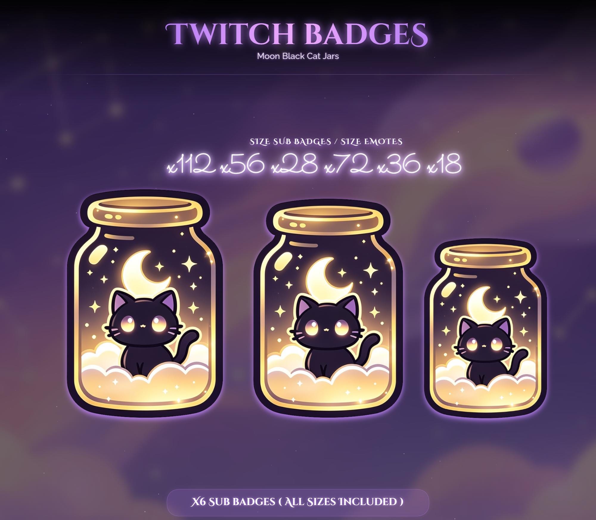 Black Cat Jars Twitch Badges — preview photo 10