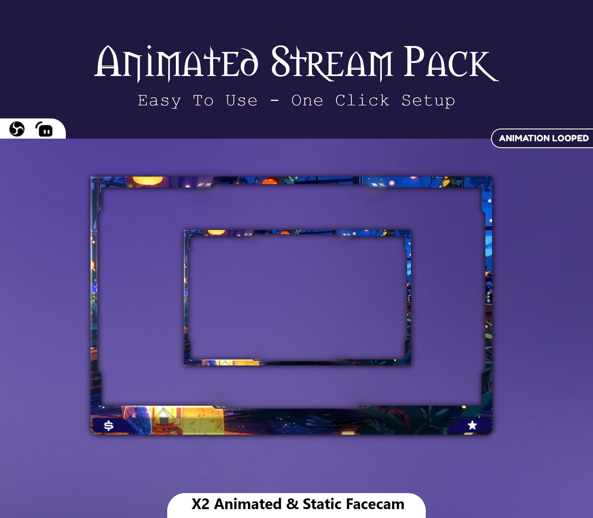Magical Night Garden Room Animated Overlay — preview photo 5
