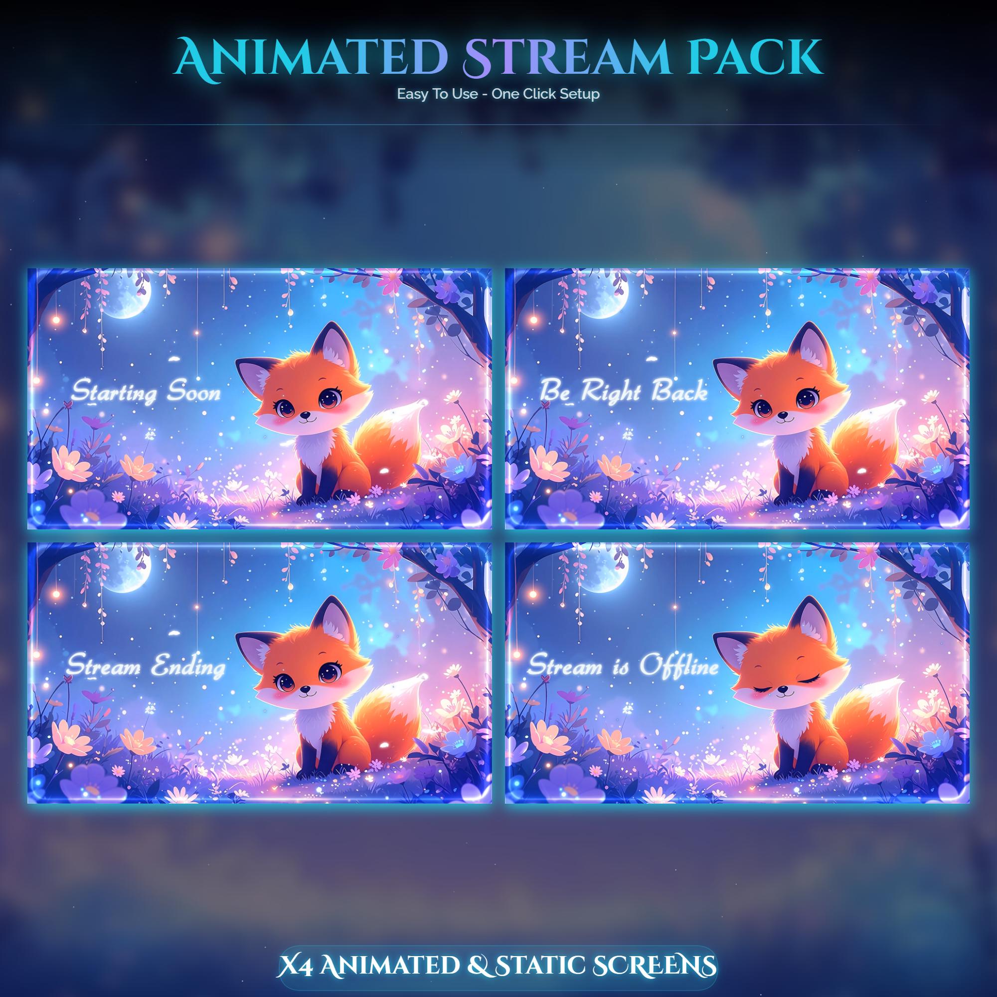 Fox Forest Magic Animated Stream Package — preview photo 2
