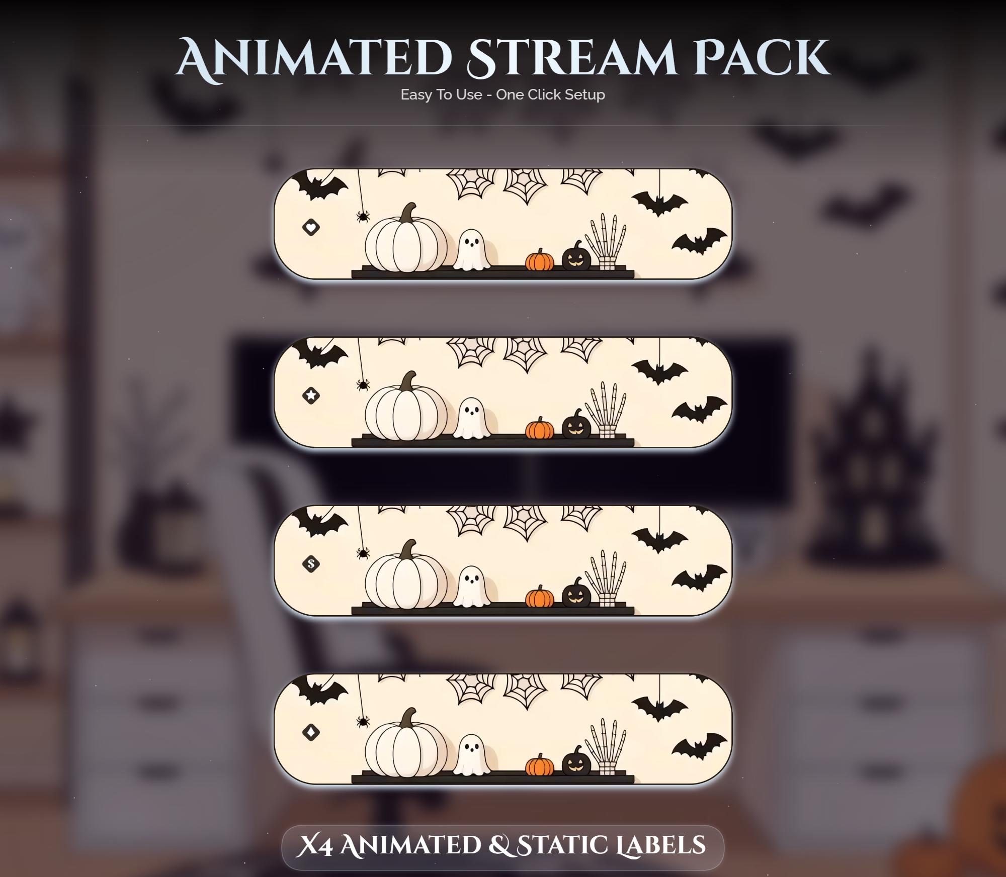 Animated Halloween Twitch Overlay Pack — preview photo 7