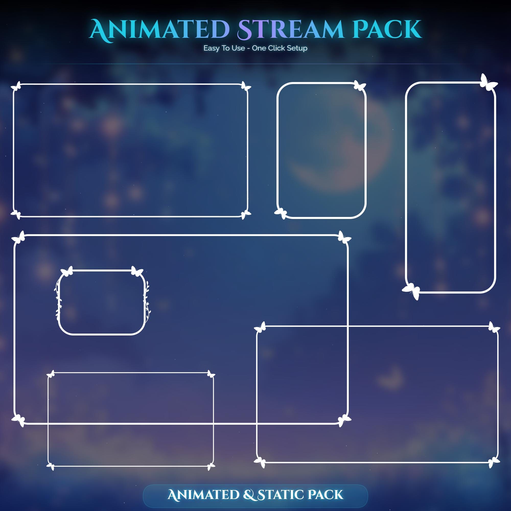 Starry Forest Dragon Overlay Animated Stream Package: Twitch Overlay, YouTube, Kick — preview photo 7