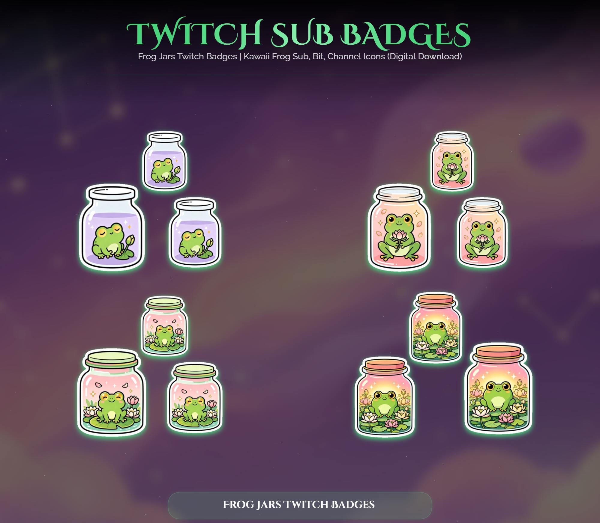Cozy Frog Jars Twitch Sub Badges — preview photo 2