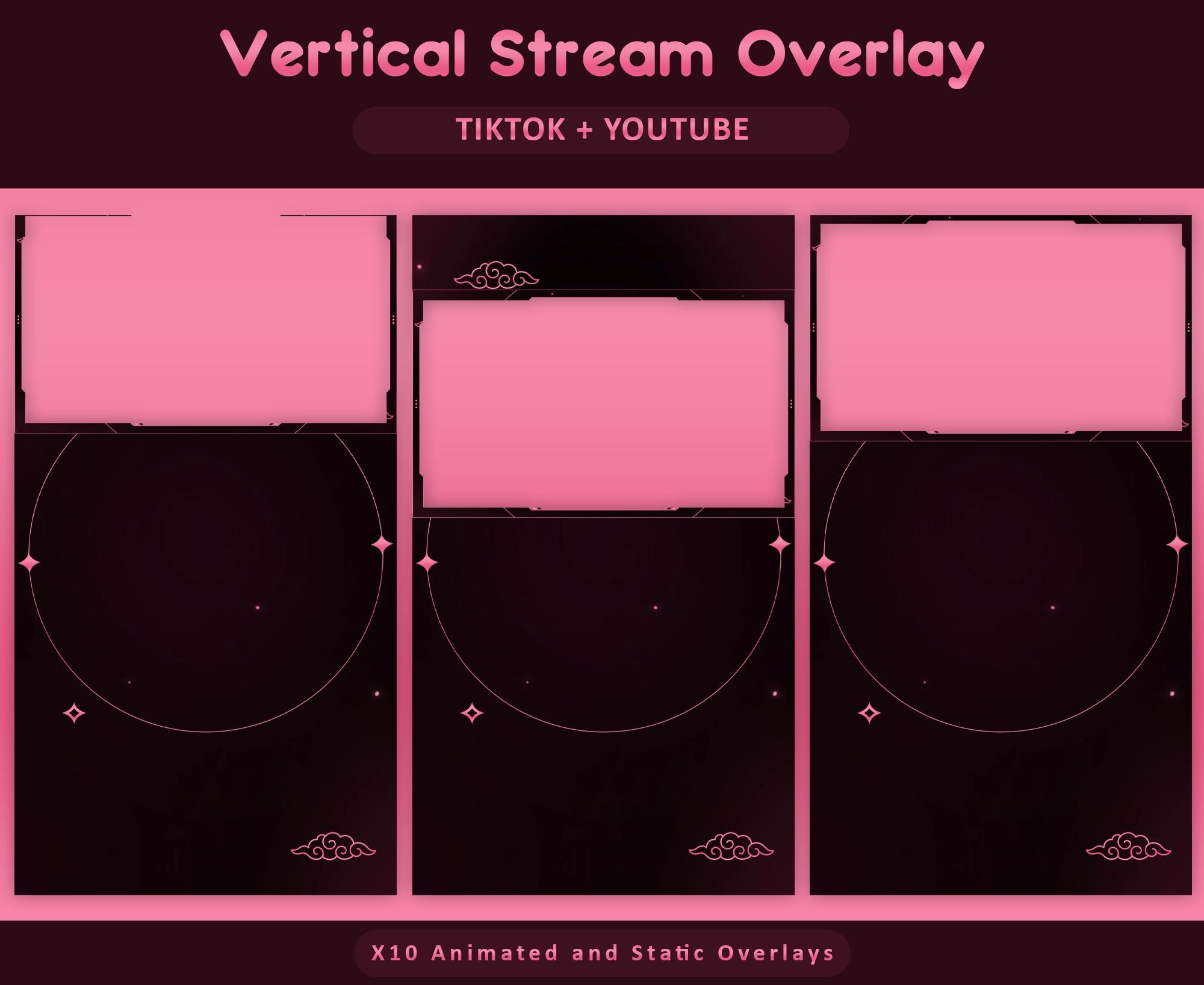 Star Bloom Animated TikTok Stream Overlay Package, TikTok Overlays (Digital Download) — preview photo 4