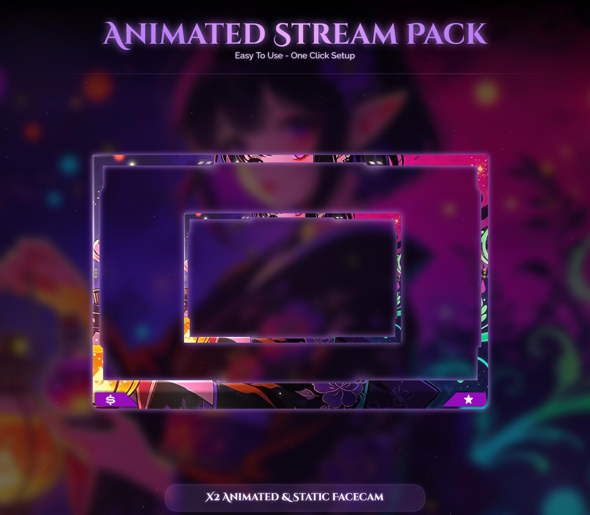 Witcher Sakura Animated Stream Package — preview photo 6