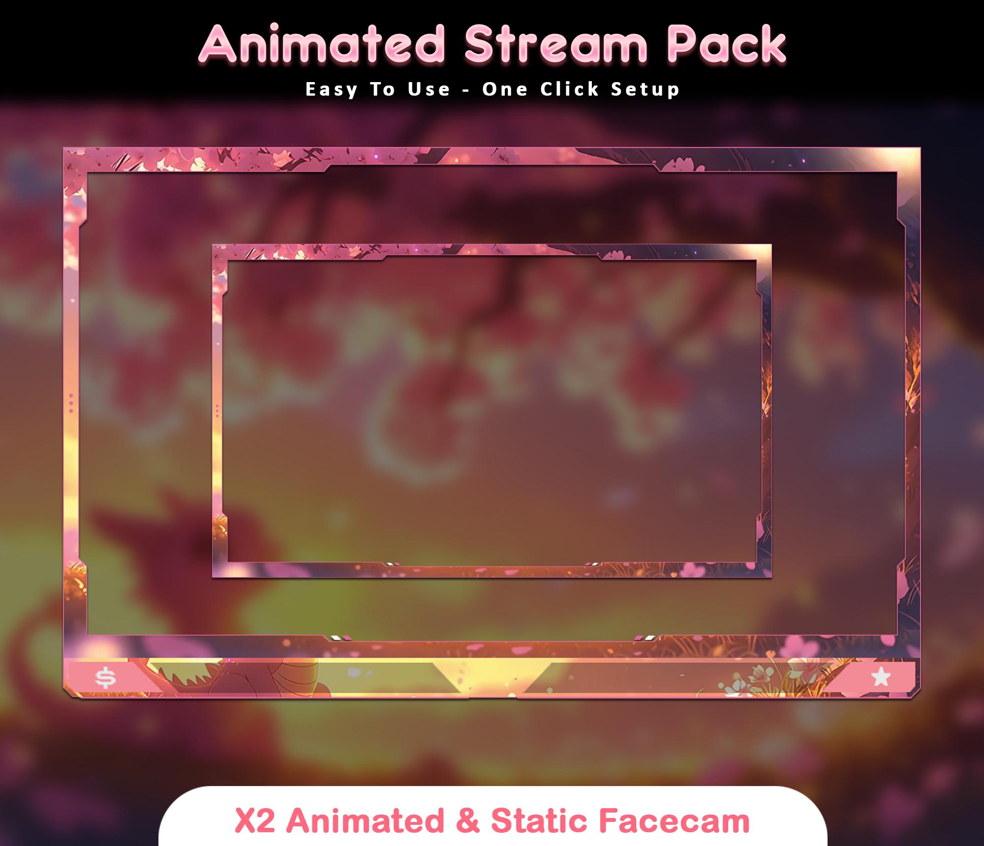 Dragon Sakura Animated Stream Package — preview photo 5