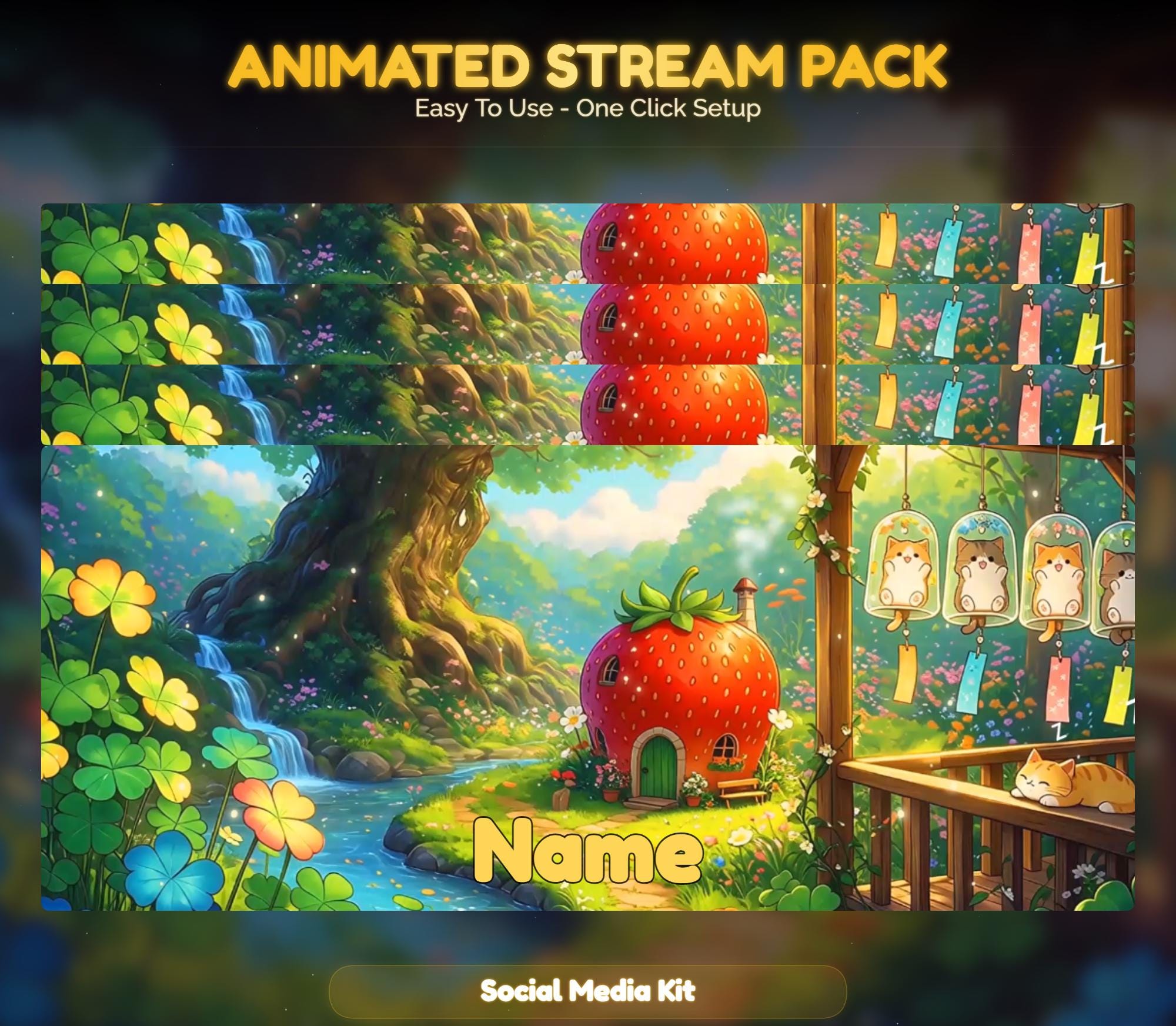 Animated Cats Forest Stream Package — preview photo 10