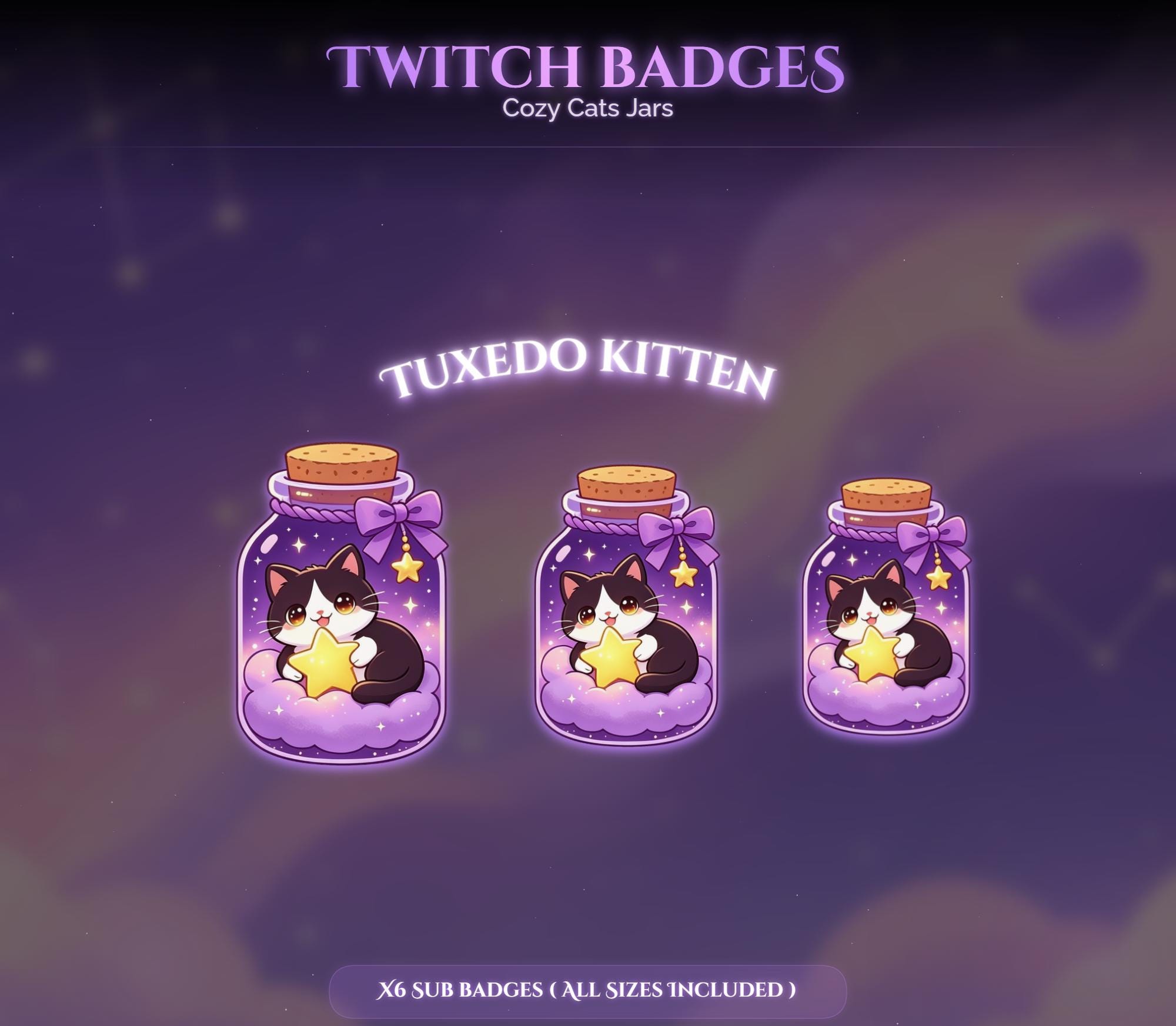 Cozy Cats Jars Twitch Sub Badges — preview photo 8