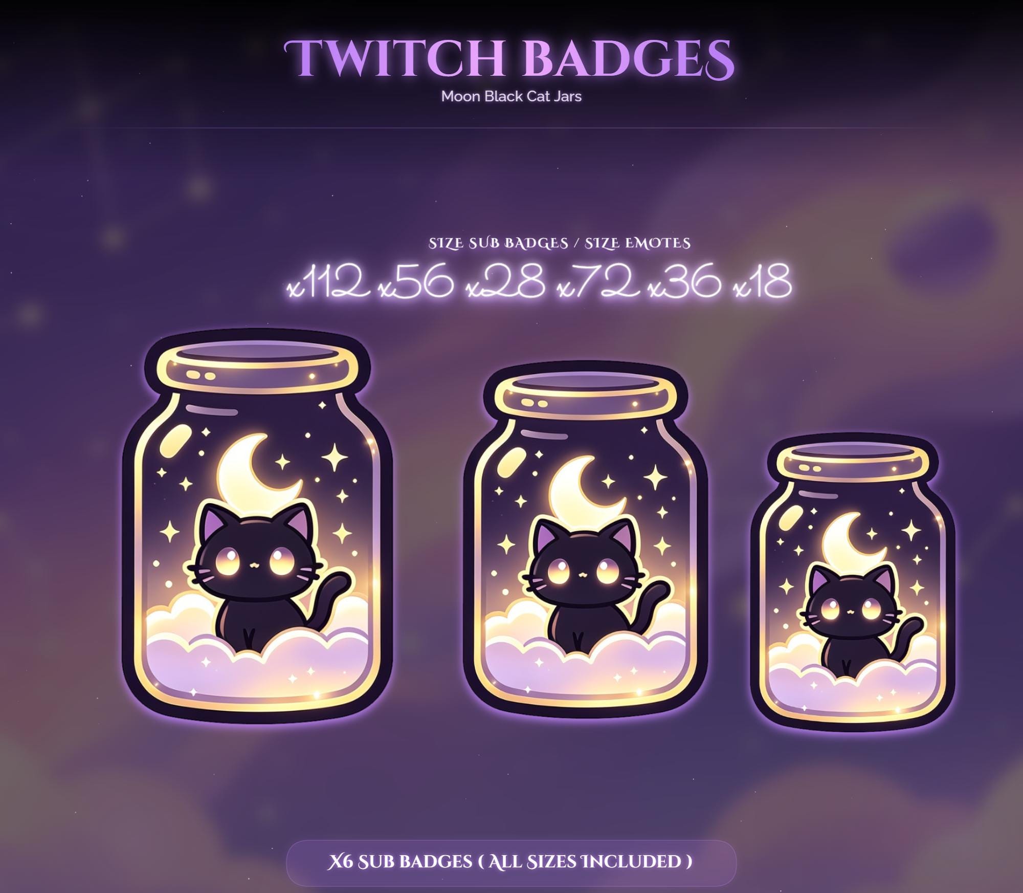 Black Cat Jars Twitch Badges — preview photo 9