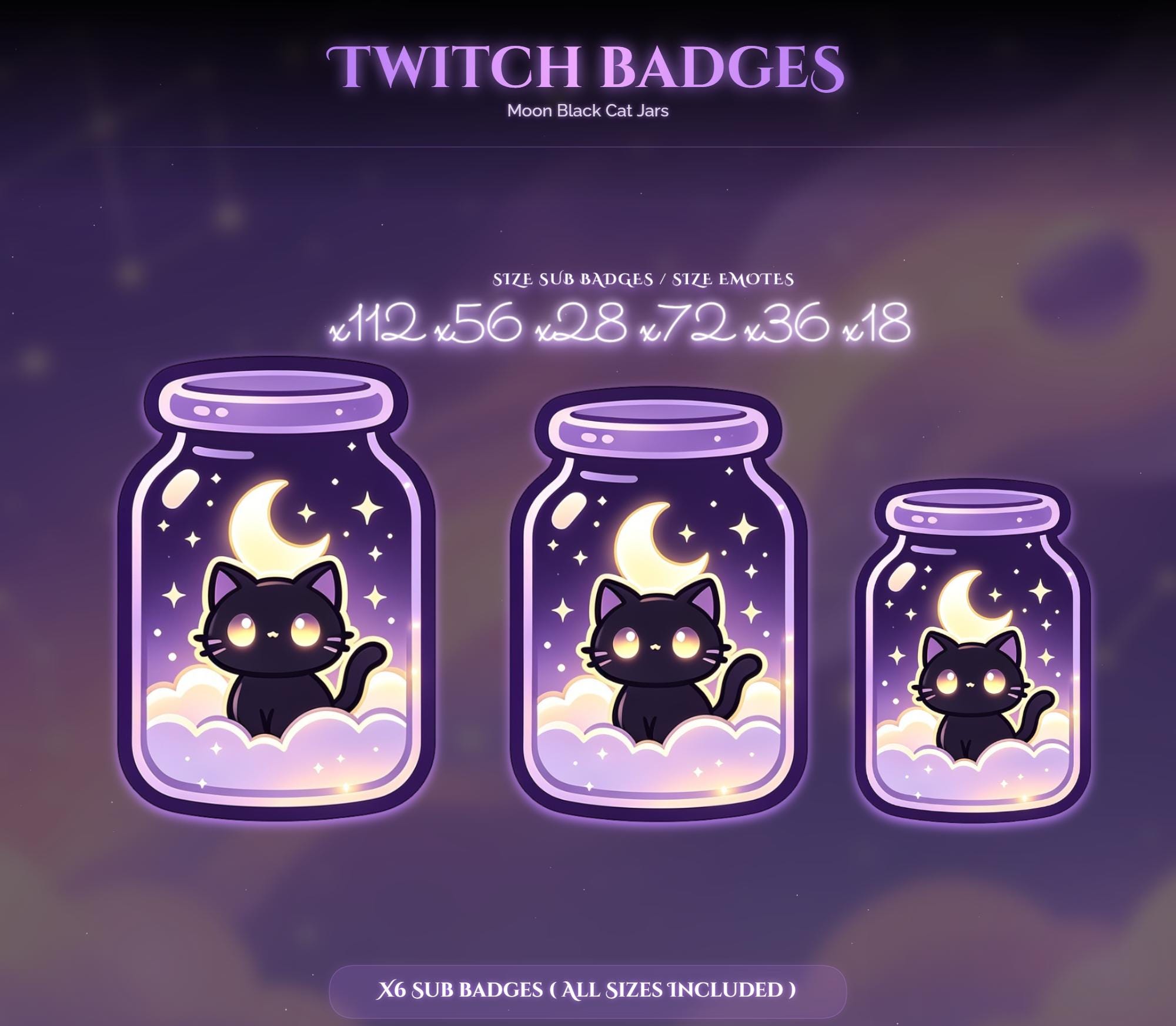 Black Cat Jars Twitch Badges — preview photo 8