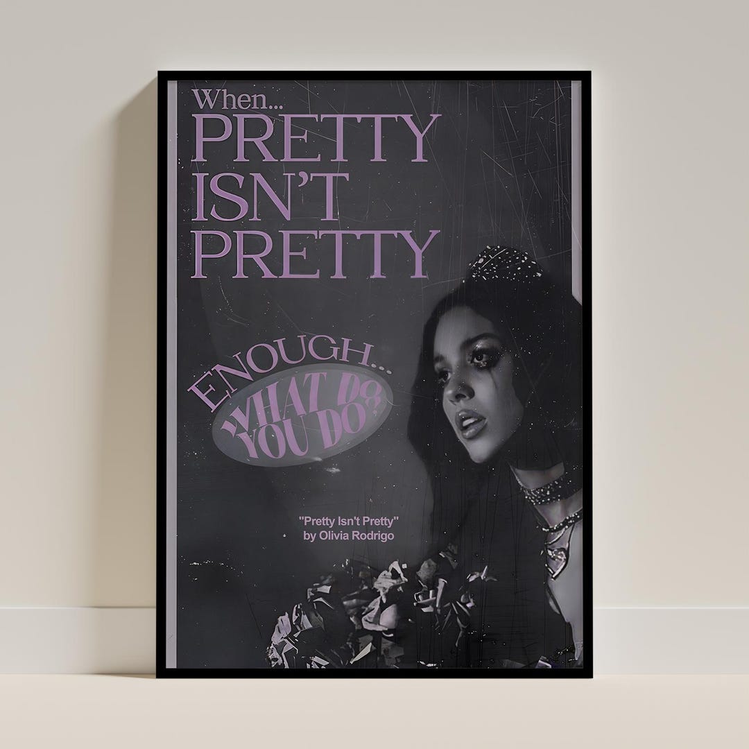 Olivia Rodrigo Pretty Isn't Pretty Poster Guts World Tour Merch