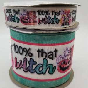 USDR Halloween ribbon &quot;100% that witch&quot;