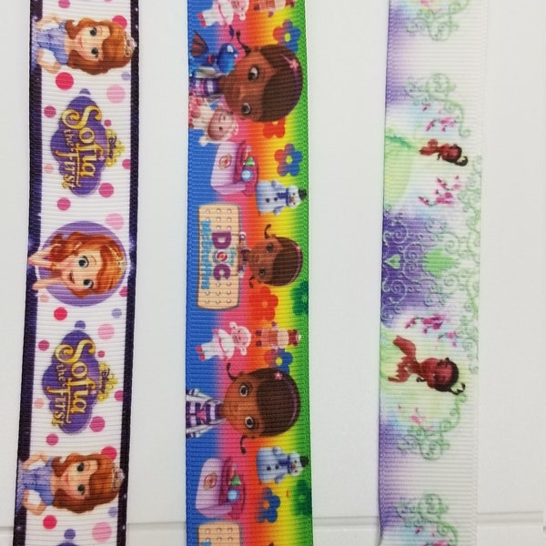 girl characters grosgrain ribbon