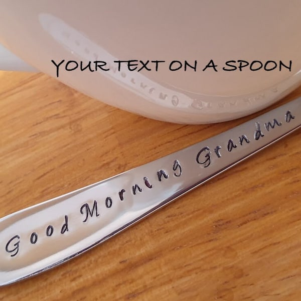 Customised Spoon,design your own, Gift idea, Your text here,Personalized Spoon,Custom Made,Custom spoons,tea spoon,parfait spoon