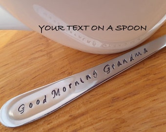 Customised Spoon,design your own, Gift idea, Your text here,Personalized Spoon,Custom Made,Custom spoons,tea spoon,parfait spoon