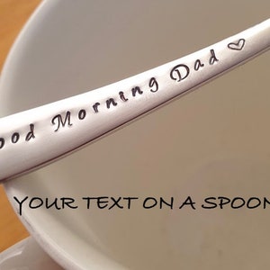 Customised Quote Stamped Spoon, Spoon,Gift For Her,Gift for him,Valentines gift,birthday,wife gift, husband gift,