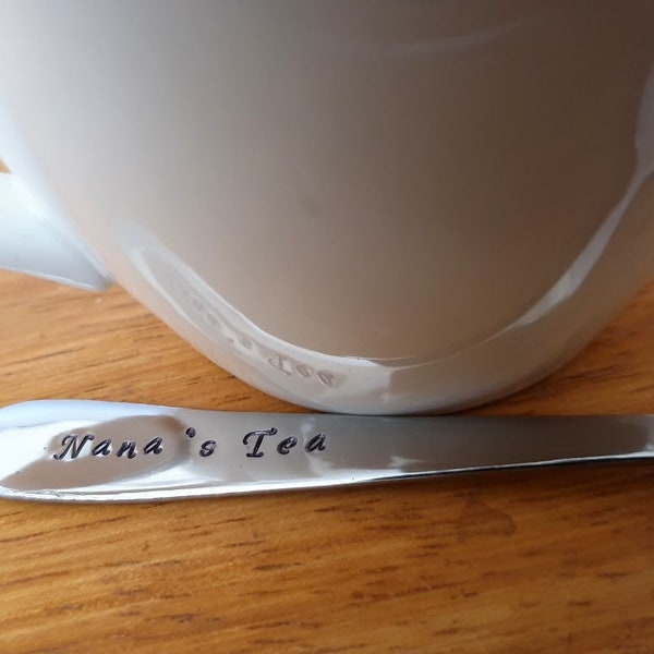 Nana Gift,Nana's tea, Nanna Gift,Grandmother,Granny,Grannie,Gift for Her, Mothers Day Gift,Tea,Hand Stamped Teaspoon