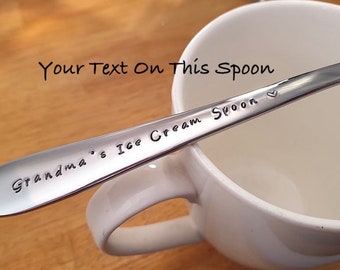 Customised Peanut Butter Dipping Spoon,Stamped Spoon, Spoon,Gift For Her,Gift for him,Valentines gift,birthday,wife gift, husband gift,