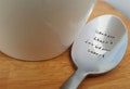 Custom Spoon,HOB,Coffee gift,Fathers day gift,Custom Text on Handle and Bowl of Spoon. Spoon,design your own, Gift idea, Your text here,
